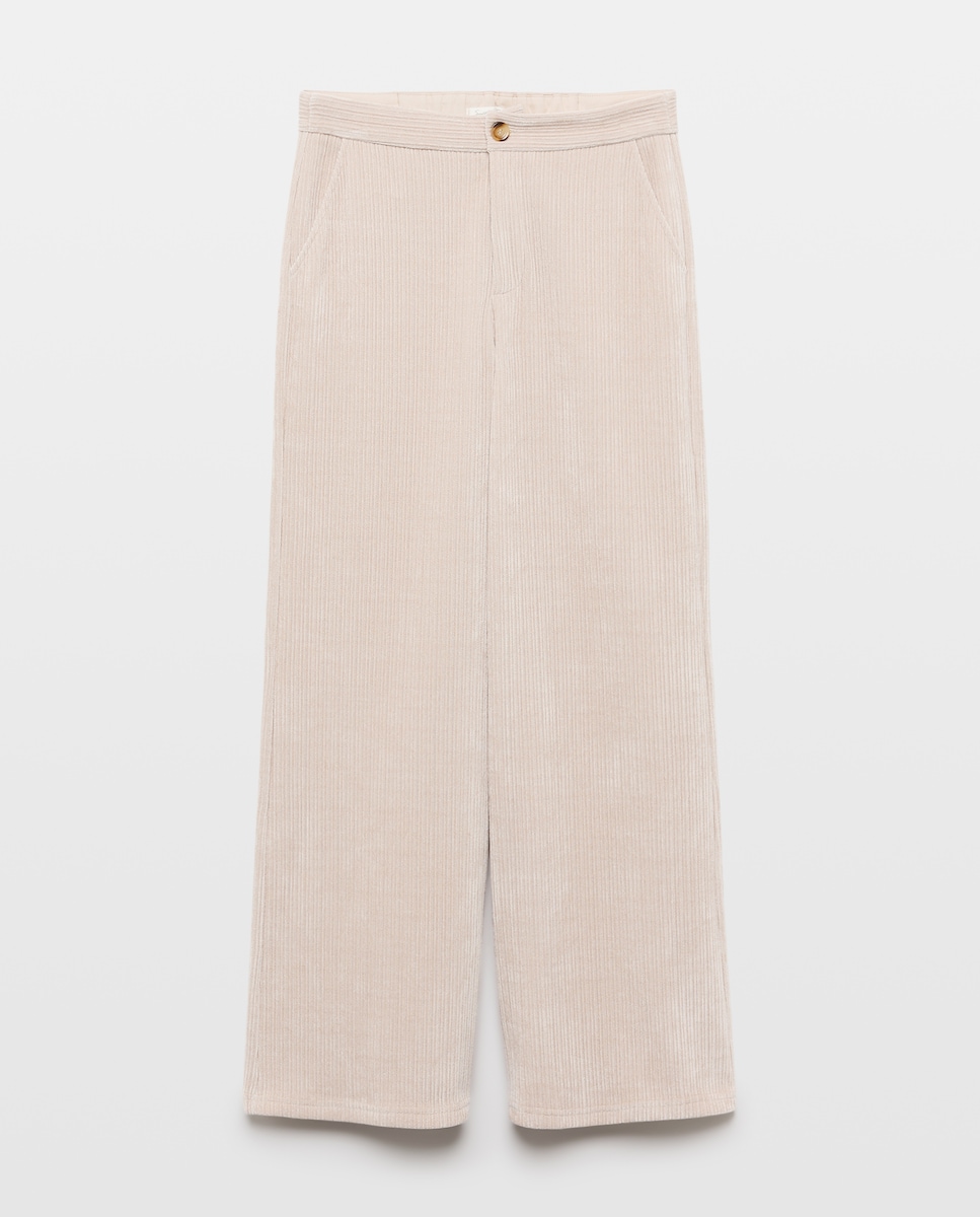 Imagen 0 de Pantalón de mujer  en pana elástica 710 Beige
