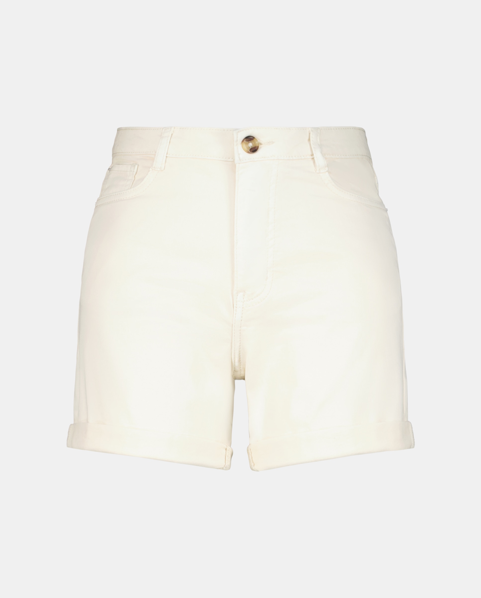 Bermudas de Algodão Branco-marfim-4