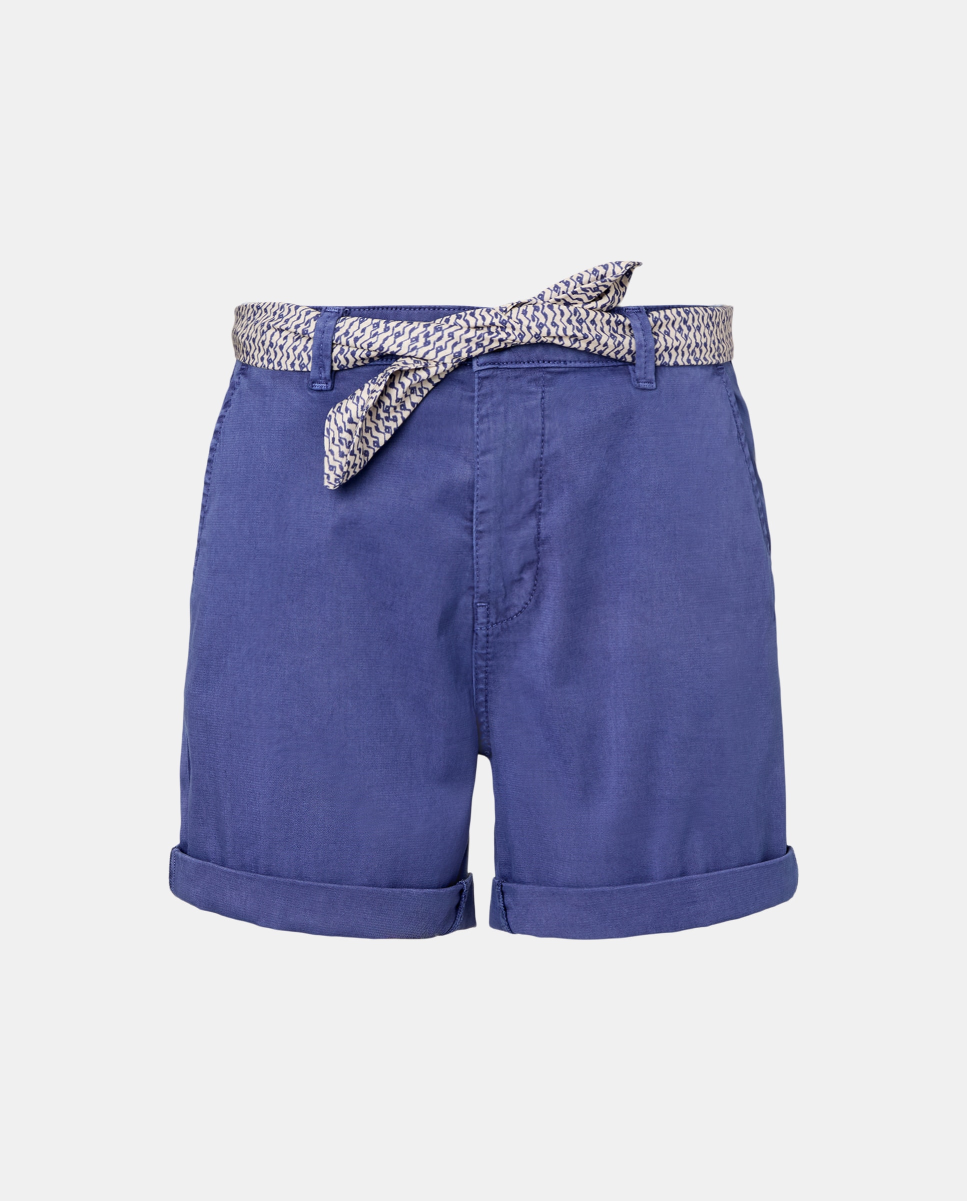 Bermudas de Algodão Azul-marinho-4