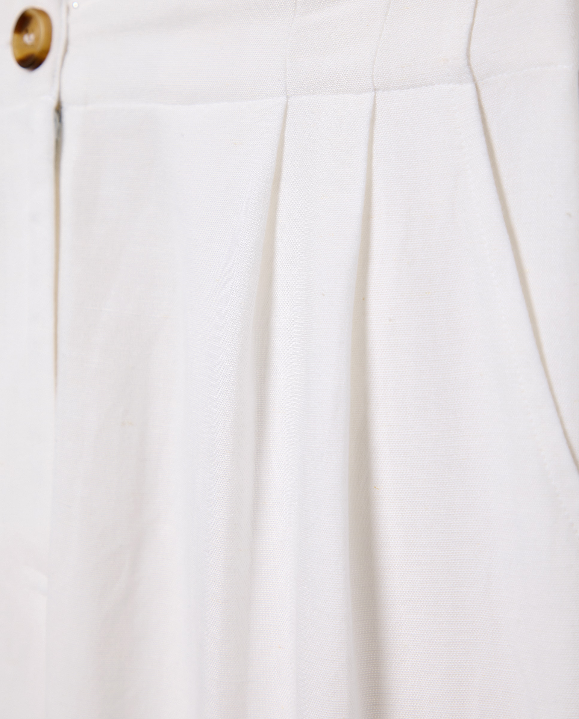 Bermuda lisa fluída de mujer - Southern Cotton - Blanco Blanco-5
