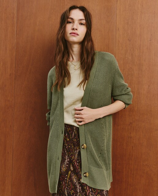 Imagem 0 de Casaco liso de malha de mulher