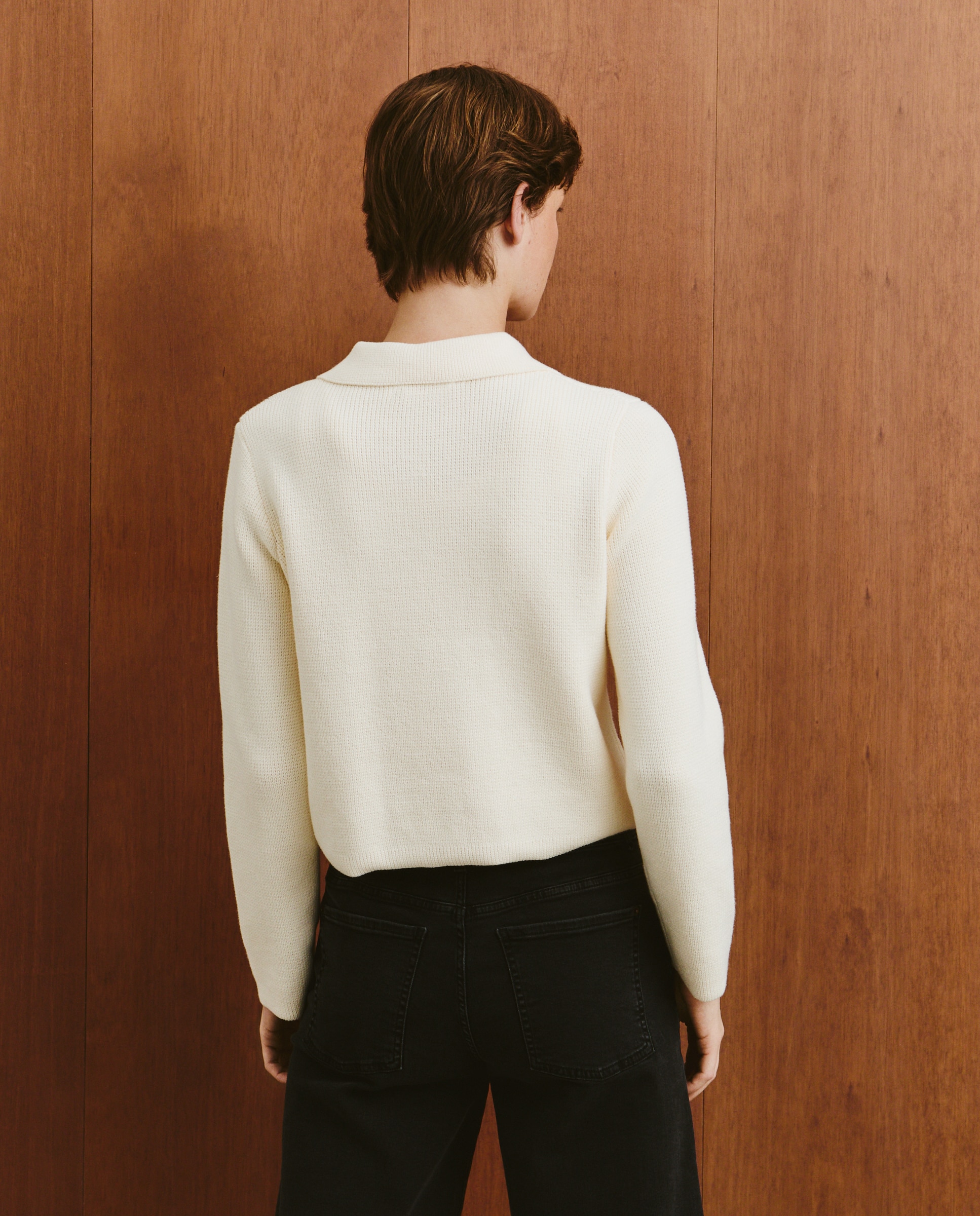 Casaco Liso de Algodão 120 Cru-3