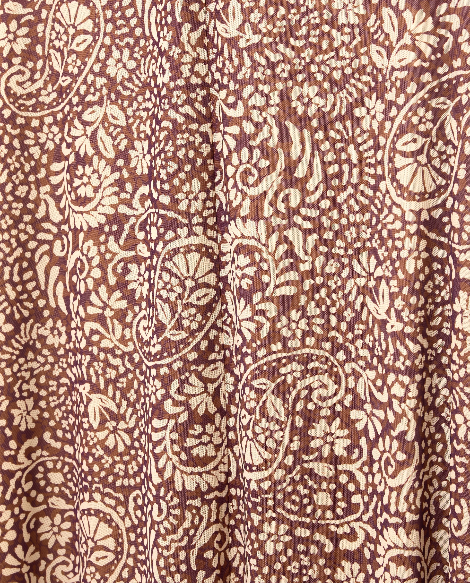 Saia de Tule com Estampado Castanho-5
