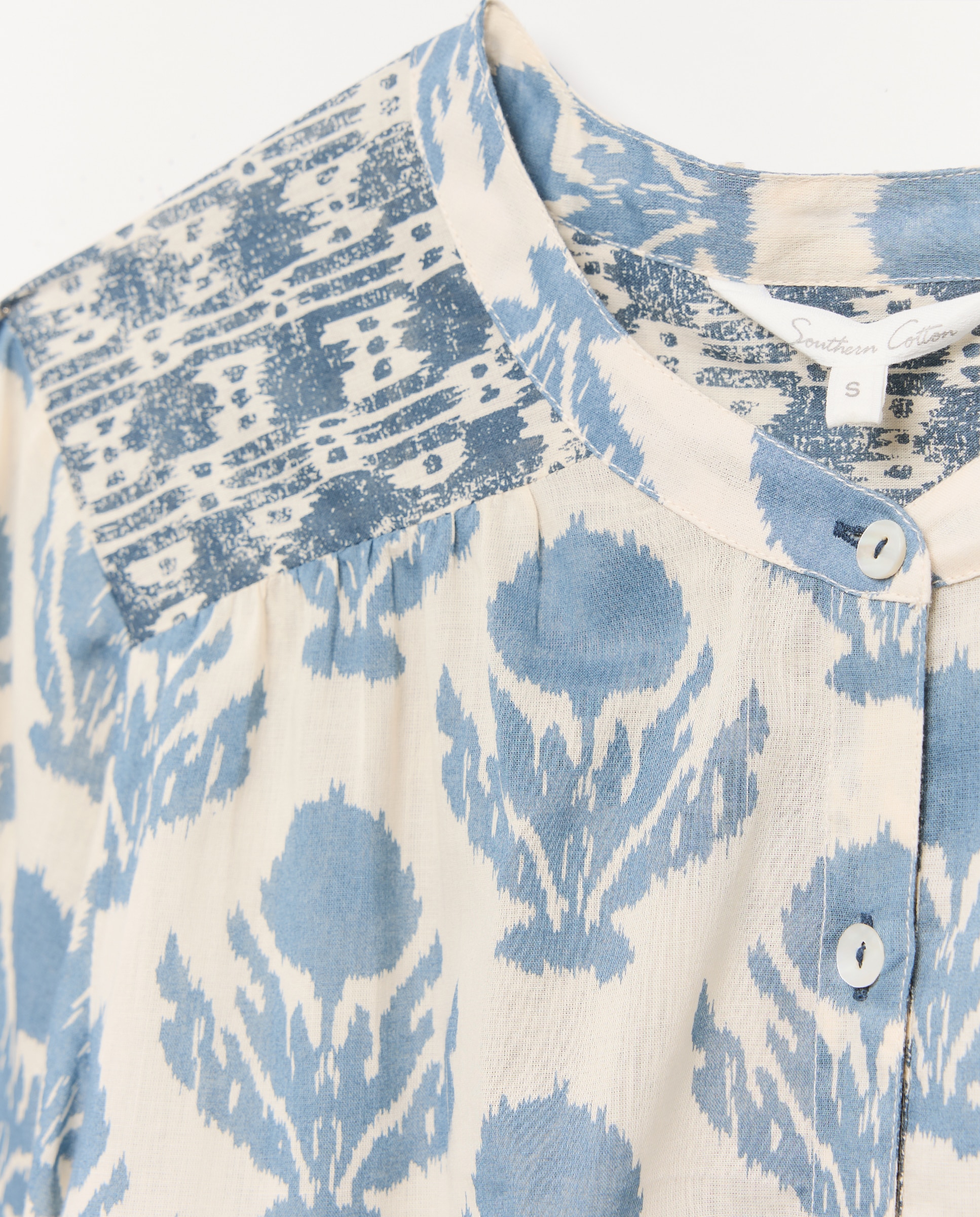 Blusa camisera de mujer - Southern Cotton - Azul Azul-5