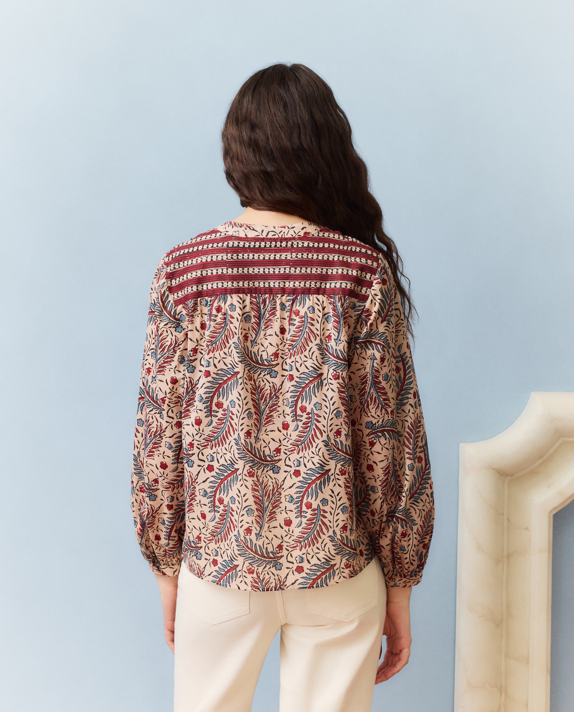 Blusa camisera de mujer - Southern Cotton - Rojo Rojo-3