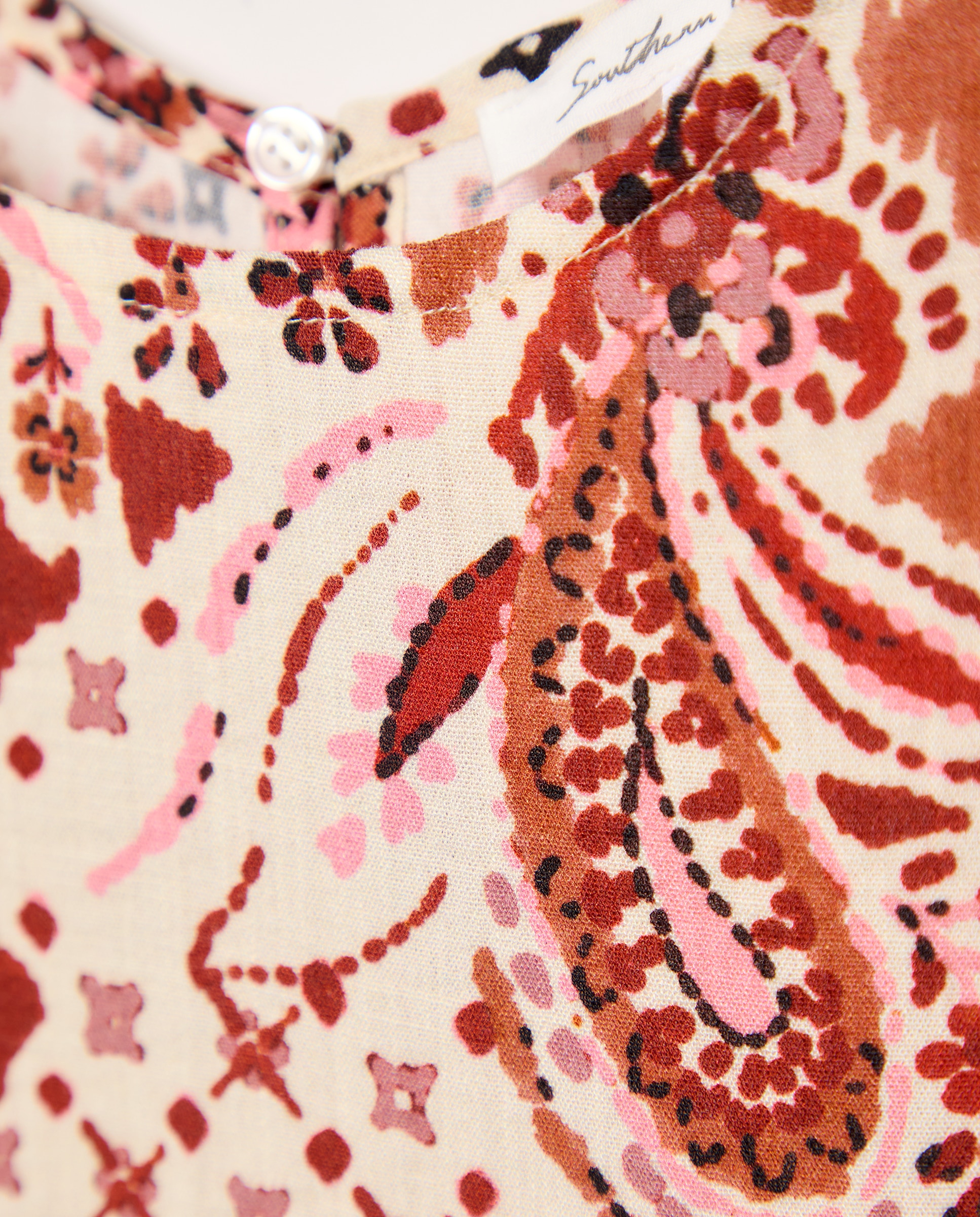 Top de mujer estampado abierto - Southern Cotton - Rojo Rojo-5