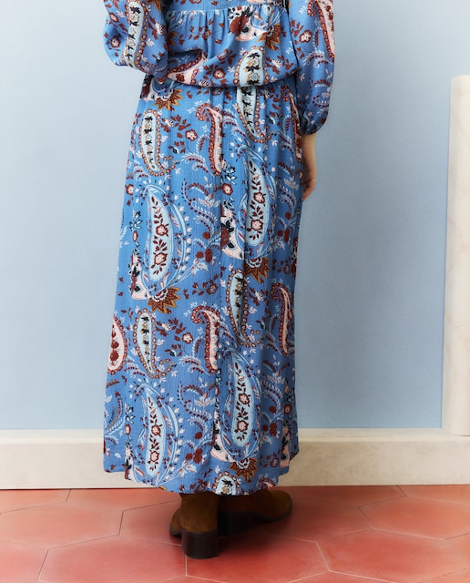 Imagen 0 de Falda estampada cachemires Azul marino