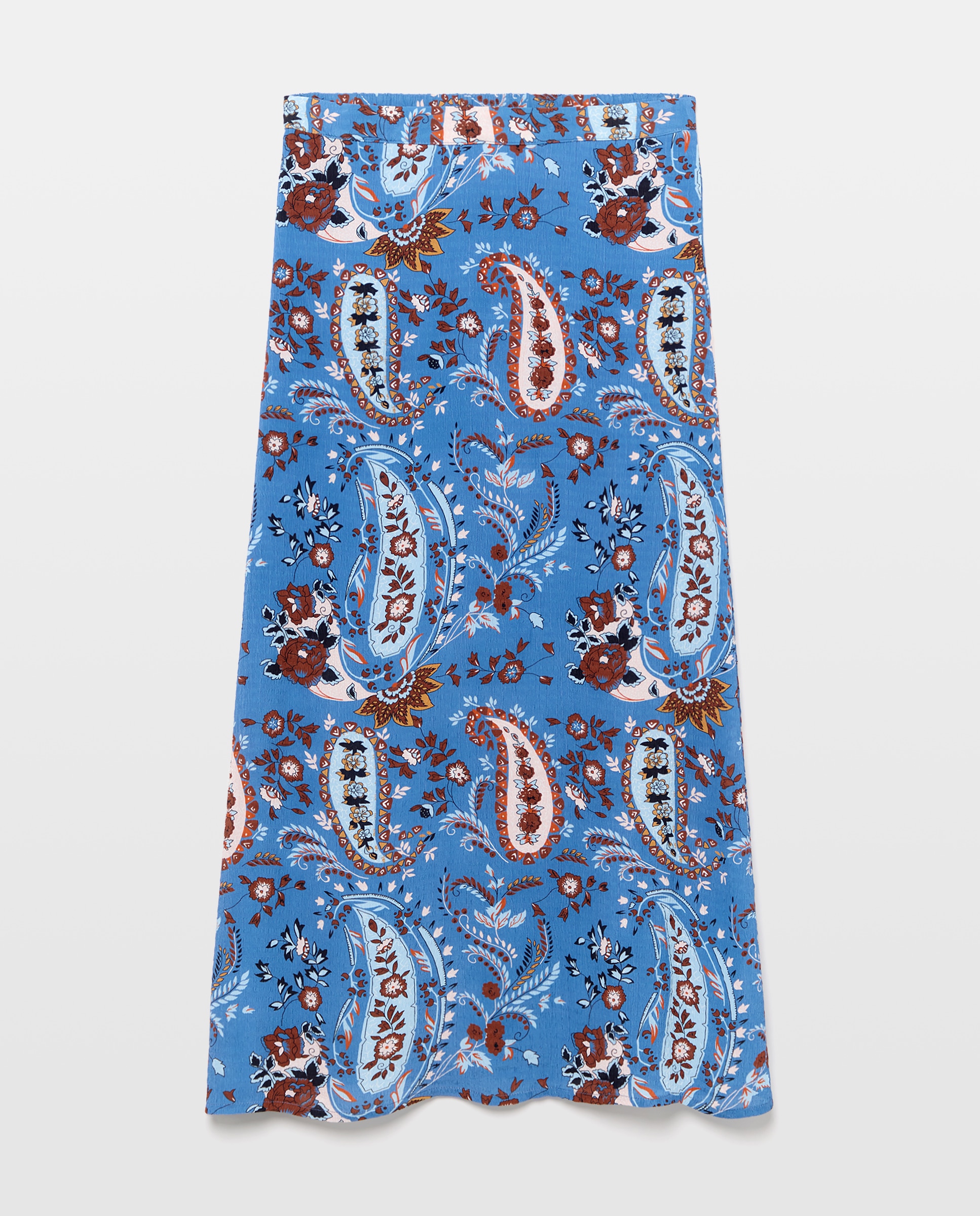 Saia com Estampado de Caxemiras Azul-marinho-4