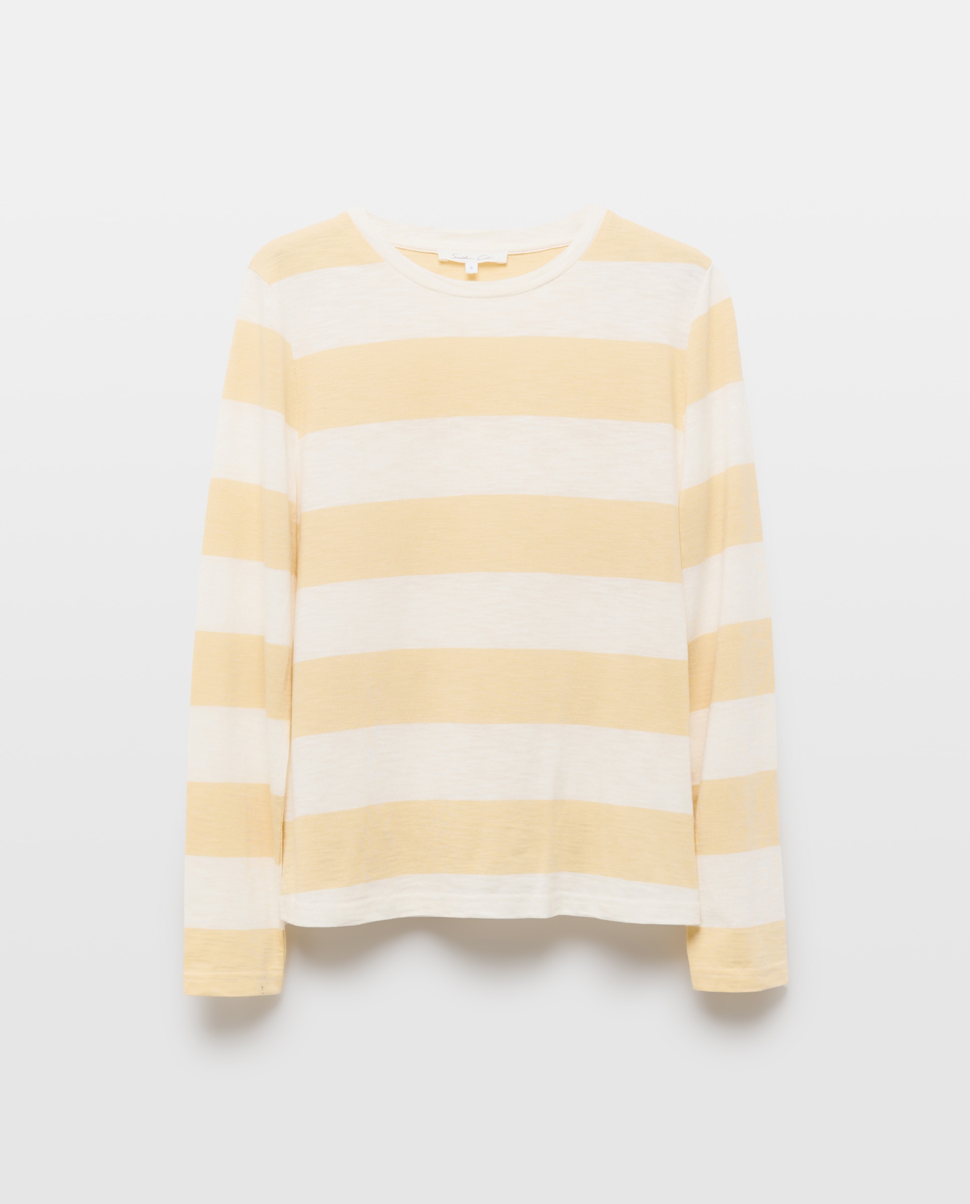 T-shirt com Risca Larga - Navy Amarelo-4