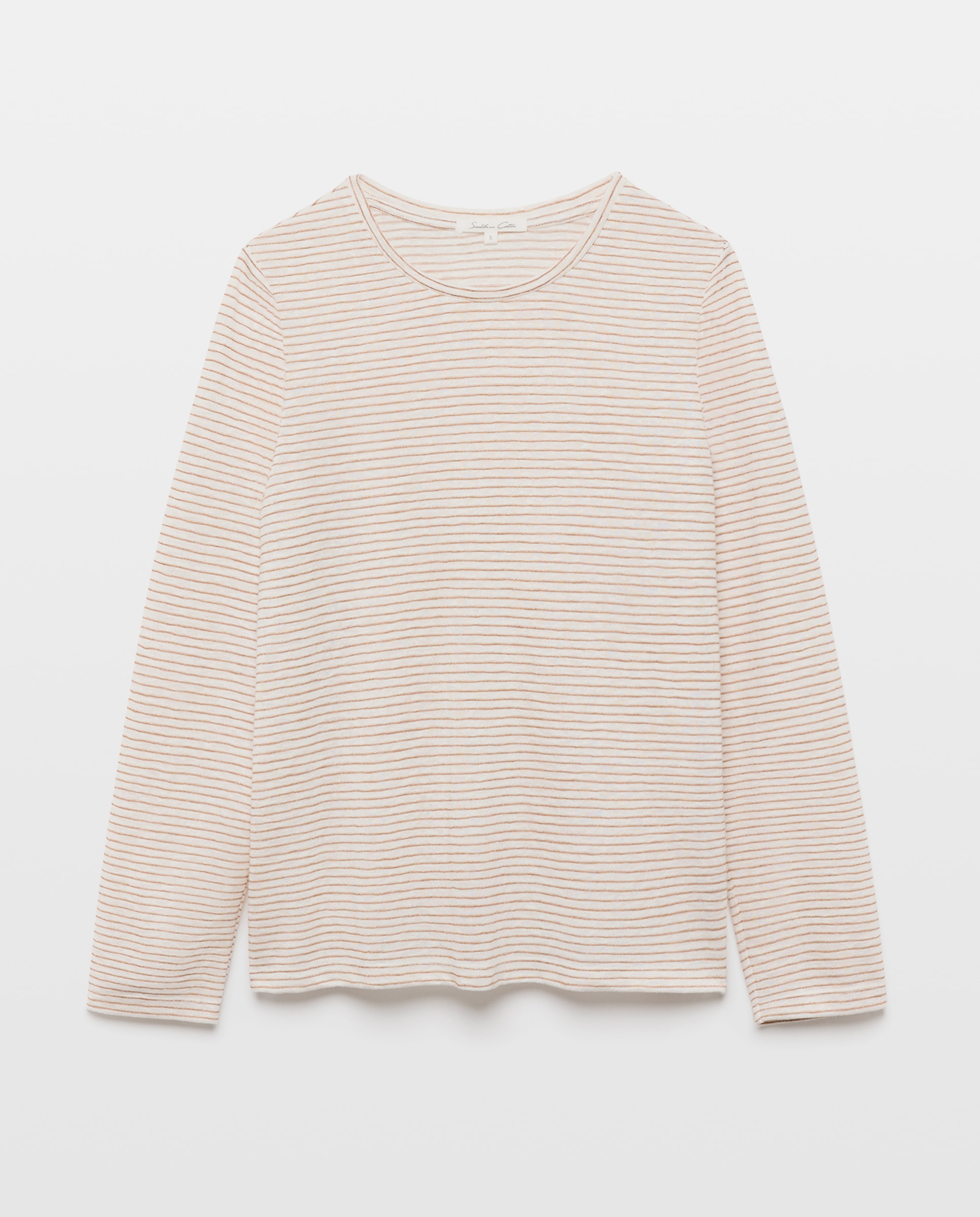 Imagen 4 de Camiseta de mujer raya lurex - Southern Cotton - Marrón Marrón