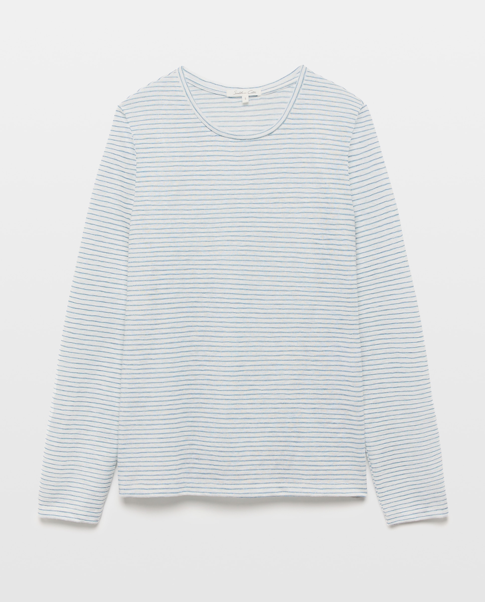 Imagen 4 de Camiseta de mujer raya lurex - Southern Cotton - Azul Azul