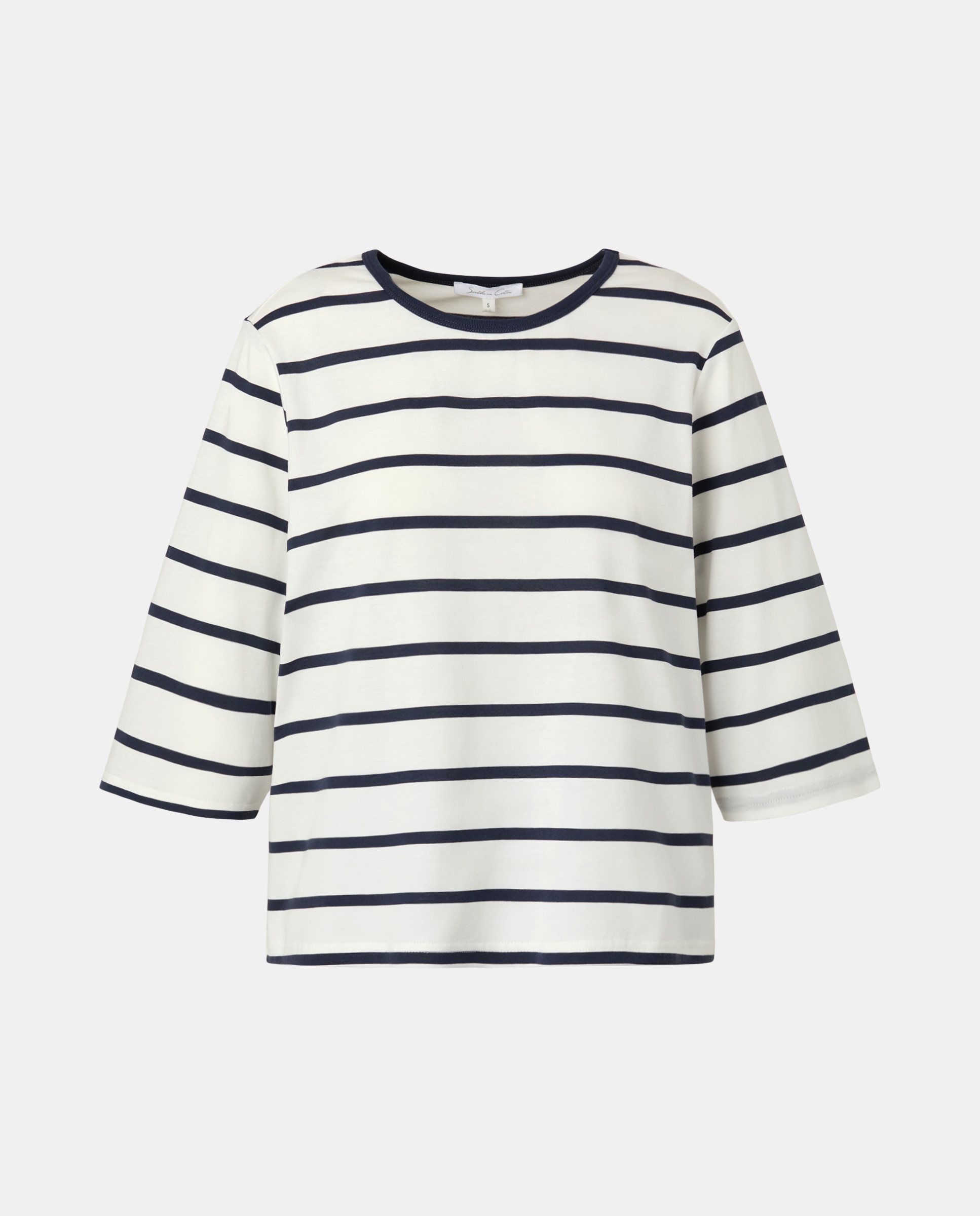 Camisola Estampada com Manga 3/4 Azul-4