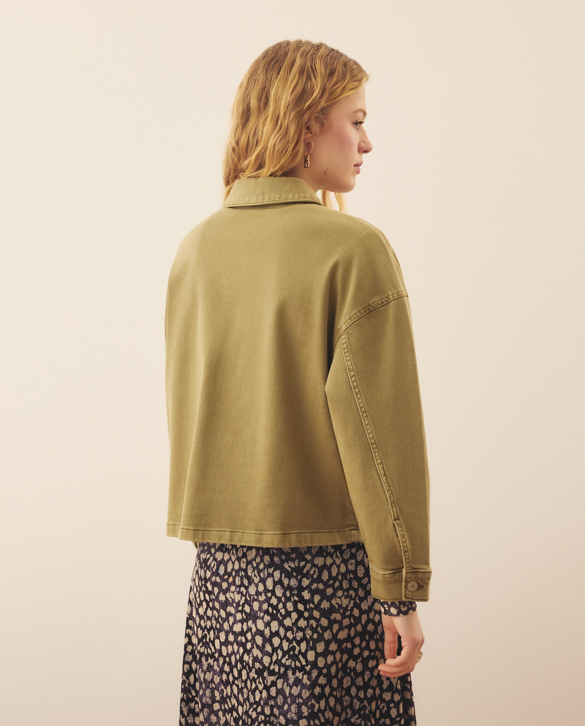 Cazadora de mujer con bolsillos - Southern Cotton - 200 Rosa 520 Kaki-3