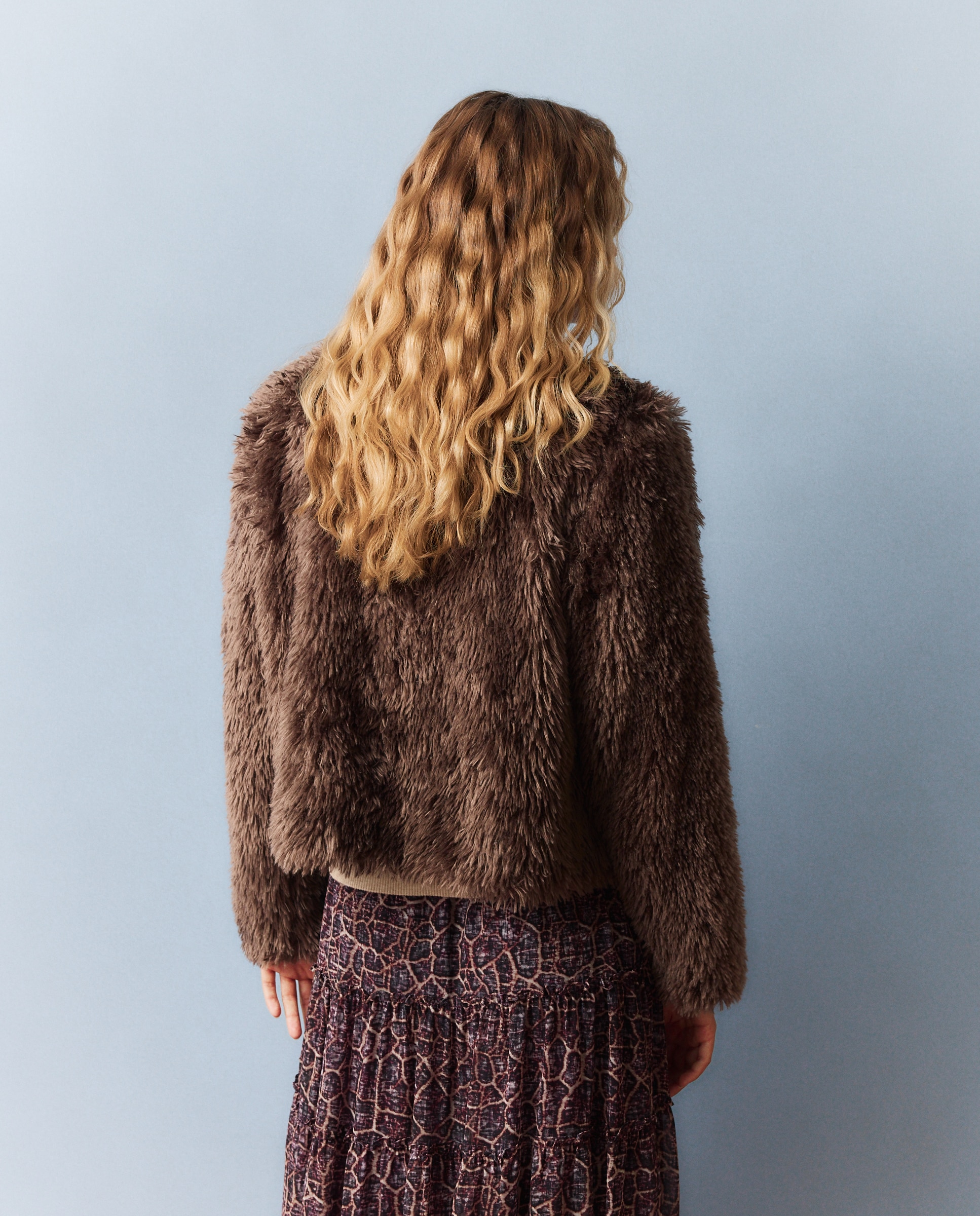Chaqueta de mujer de pelo Karacul - Southern Cotton - Visón oscuro Visón oscuro-3