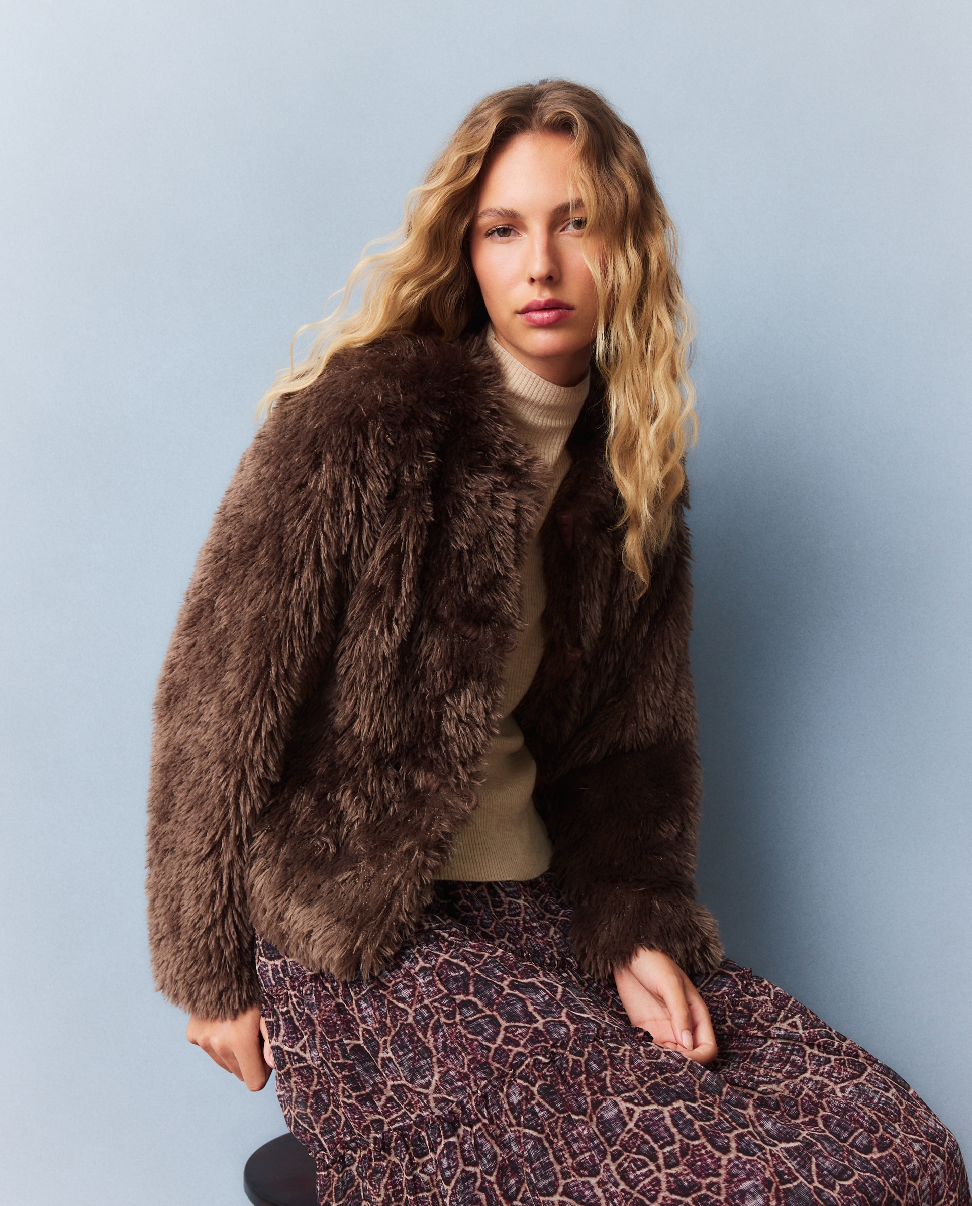 Chaqueta de mujer de pelo Karacul - Southern Cotton - Visón oscuro Visón oscuro-4