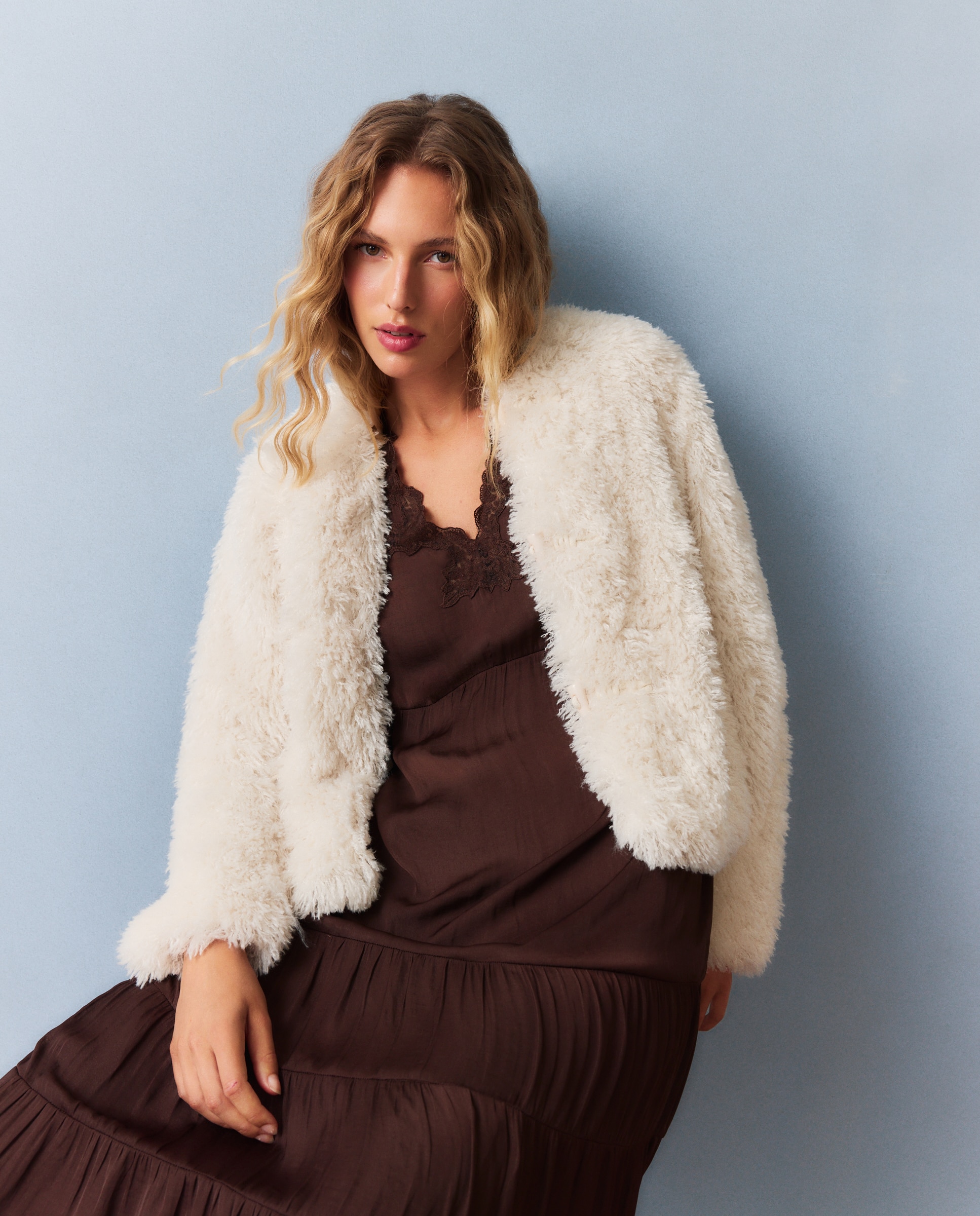 Chaqueta de mujer de pelo Karacul - Southern Cotton - 120 Crudo 120 Crudo-1