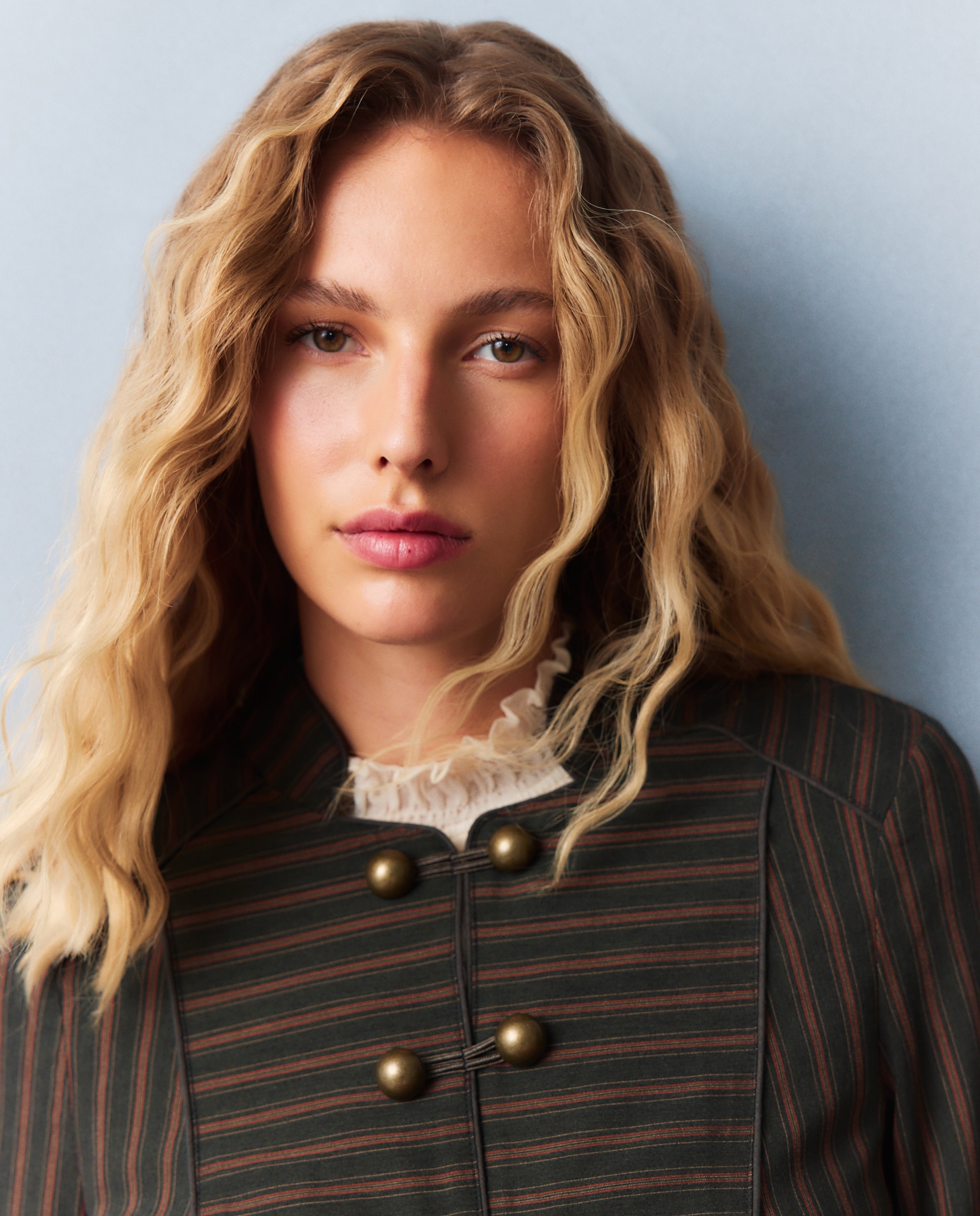 Imagen 0 de Blazer austriaca de mujer de rayas Negro