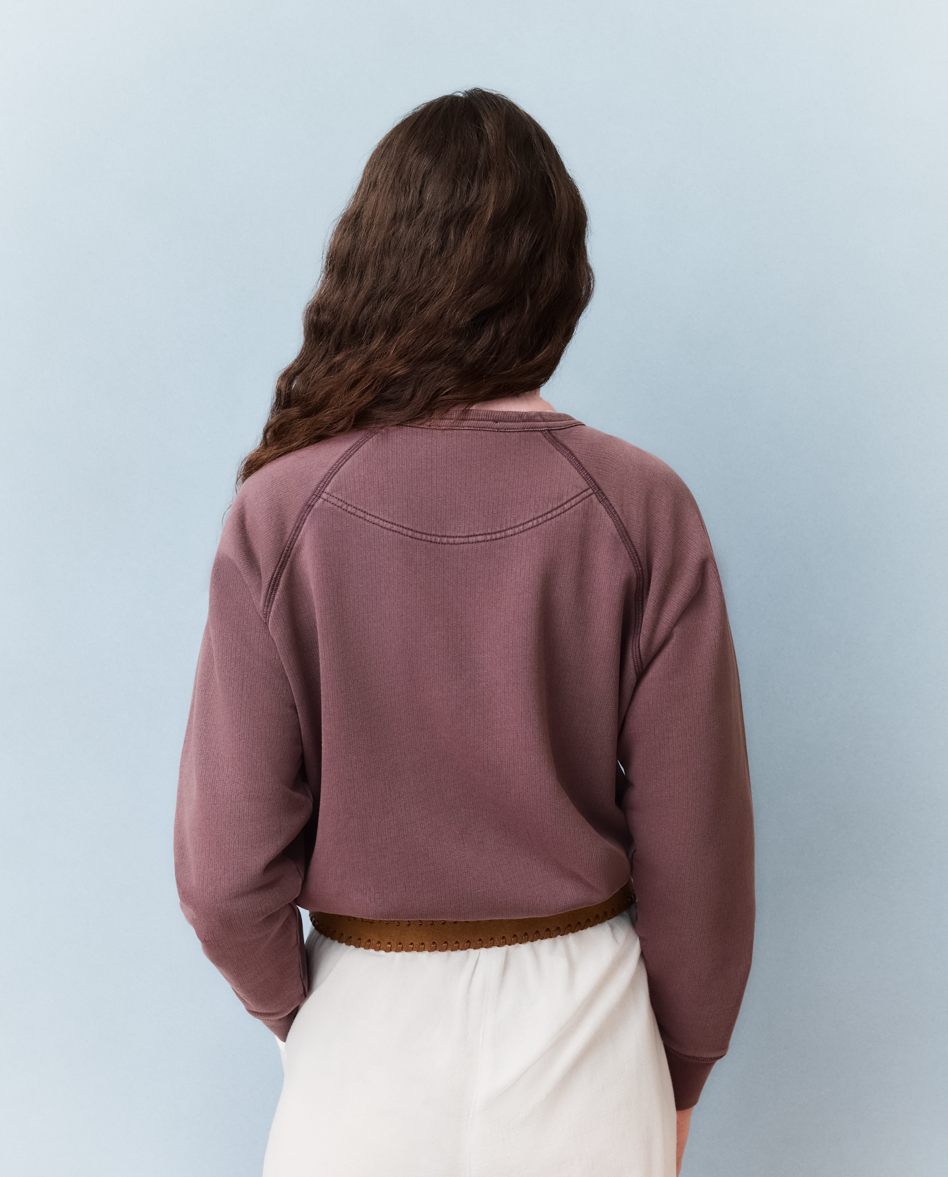 Sweatshirt com Estampado Posicional Castanho-3