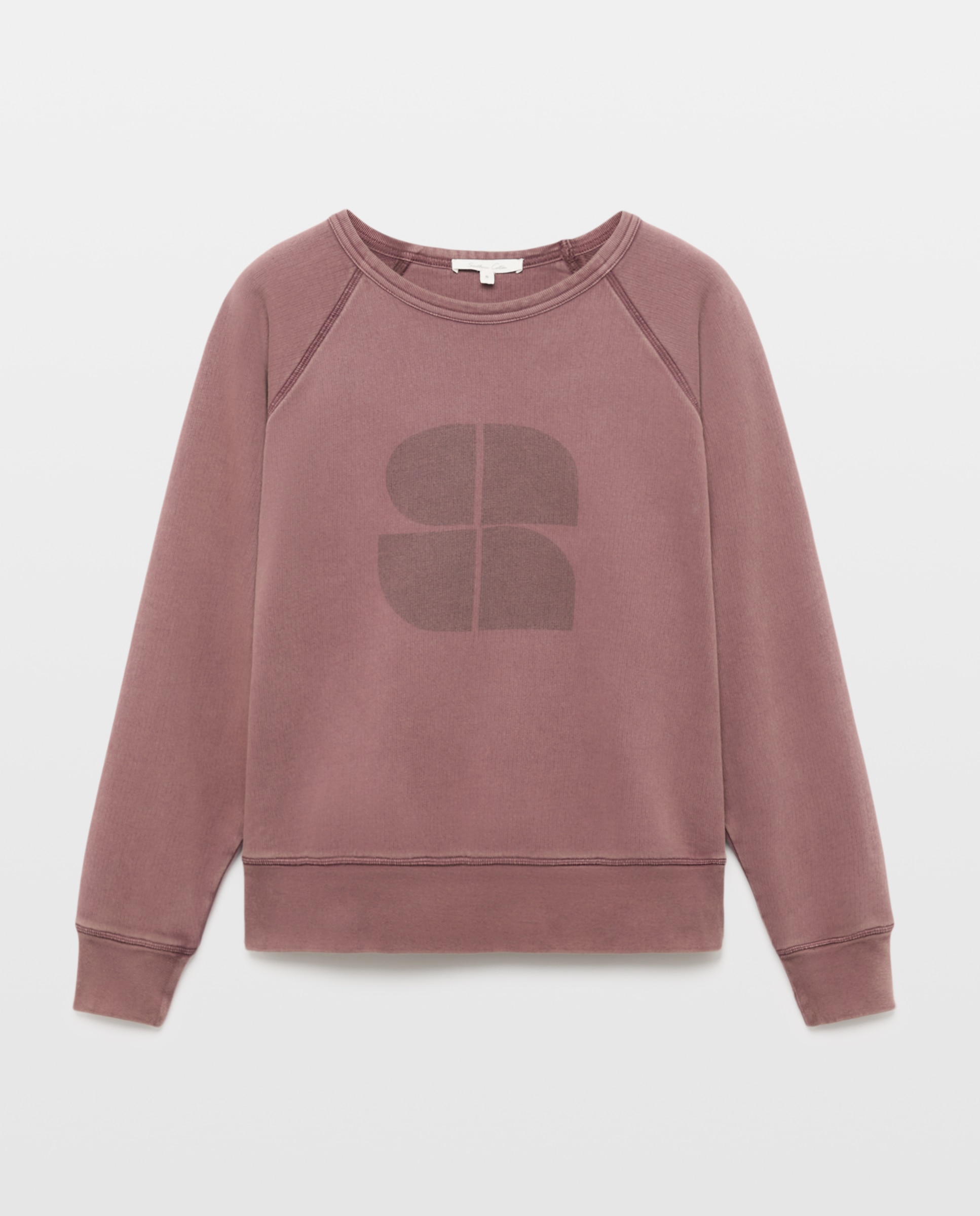 Sweatshirt com Estampado Posicional Castanho-4