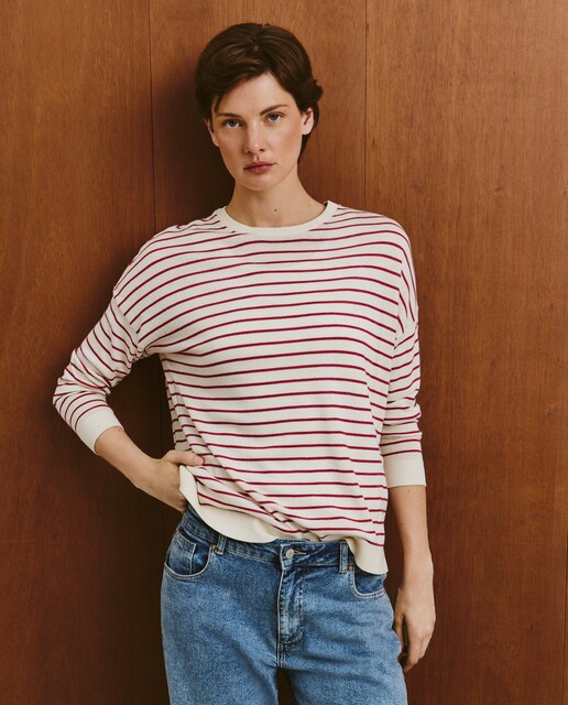 Imagen 0 de Jersey de algodón estampado de mujer