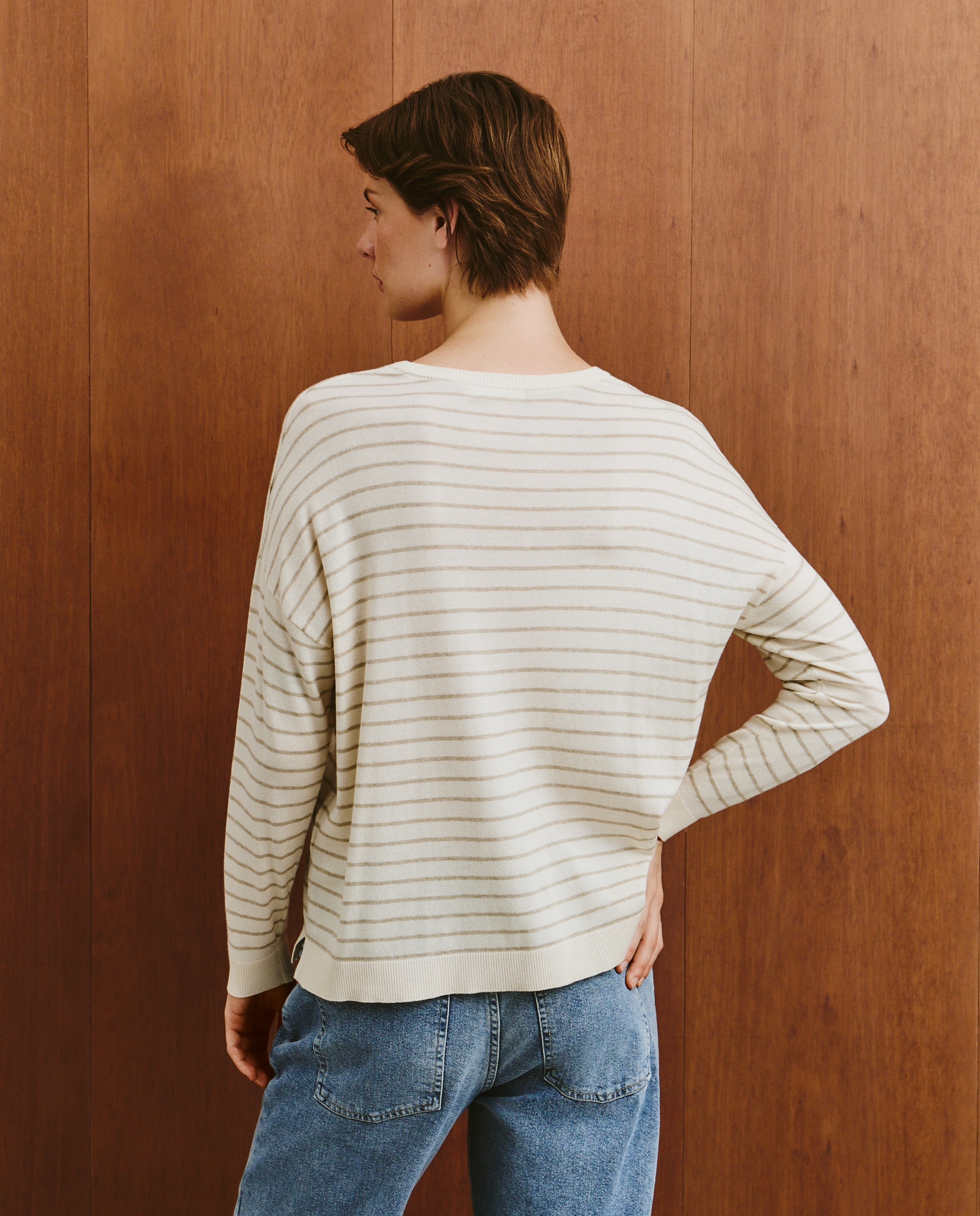 Camisola de Malha de Algodão com Estampado Verde-3