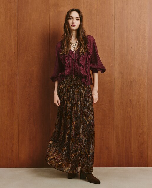 Imagen 0 de Falda larga estampada de mujer