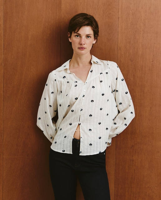 Imagen 0 de Blusa de mujer de manga larga lurex bicolor