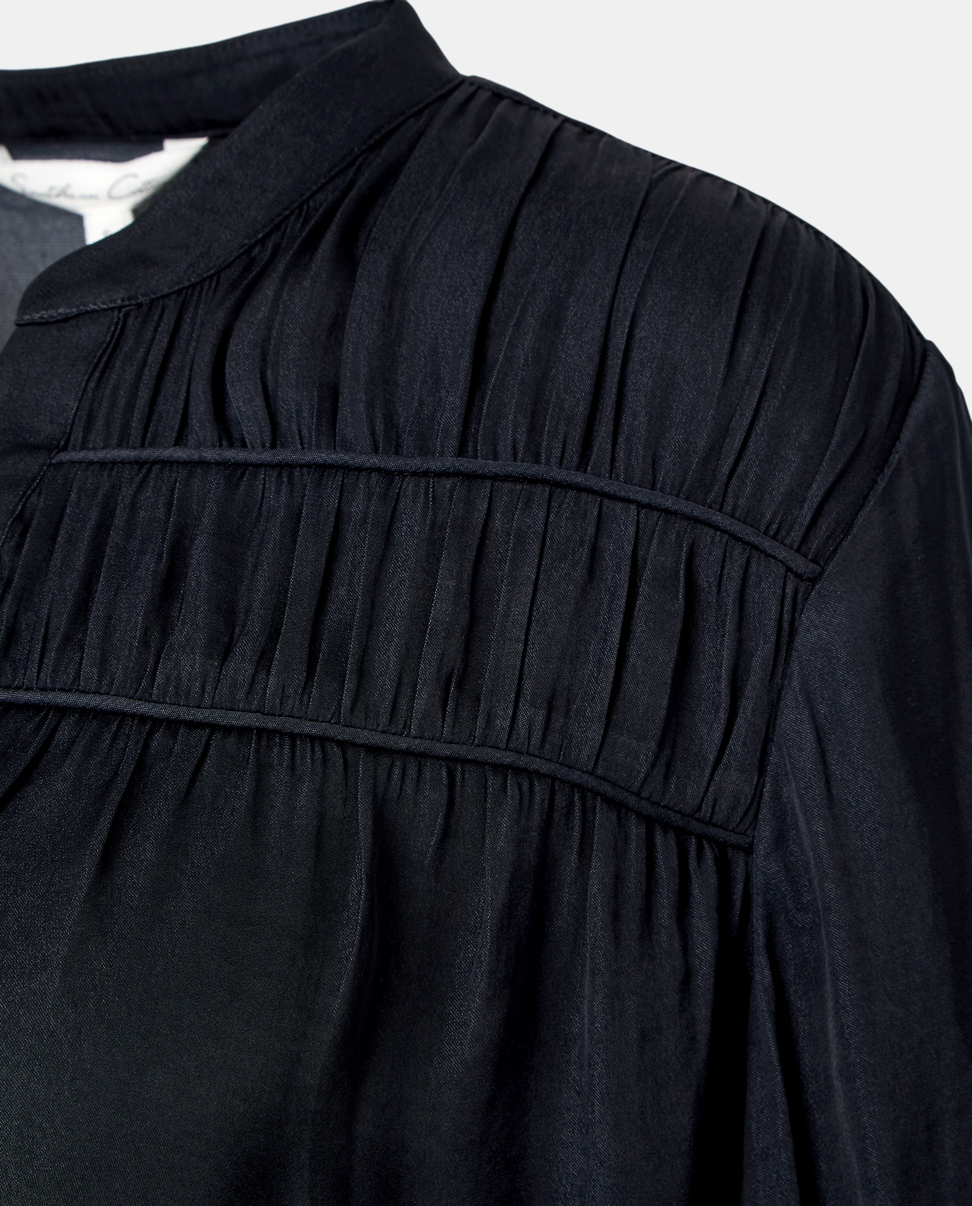 Blusa lisa de manga larga de mujer - Southern Cotton - 850 Piedra Plomo-6