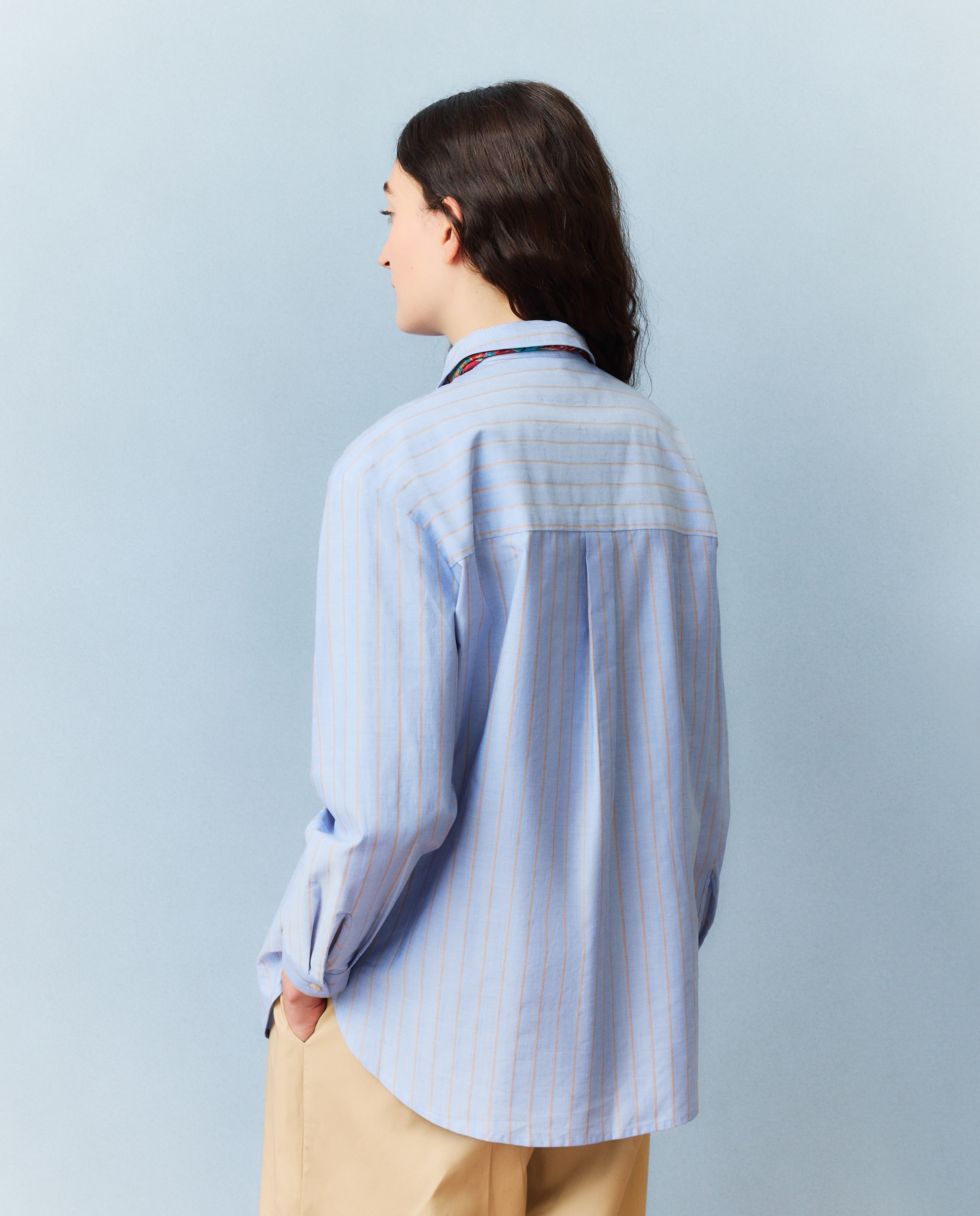 Camisa Oversize Azul-3