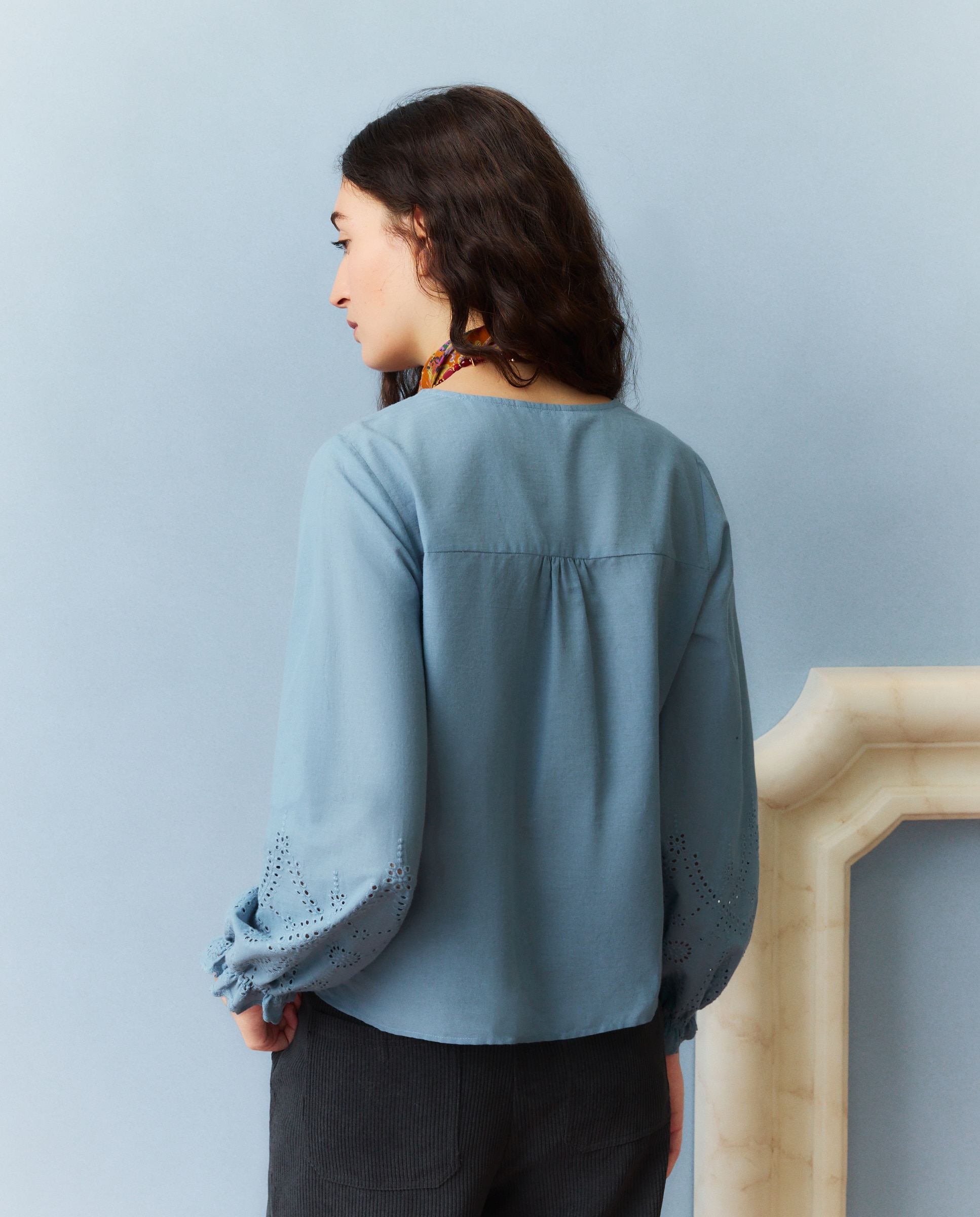 Blusa Shifly com Manga Comprida 400 Azul-3