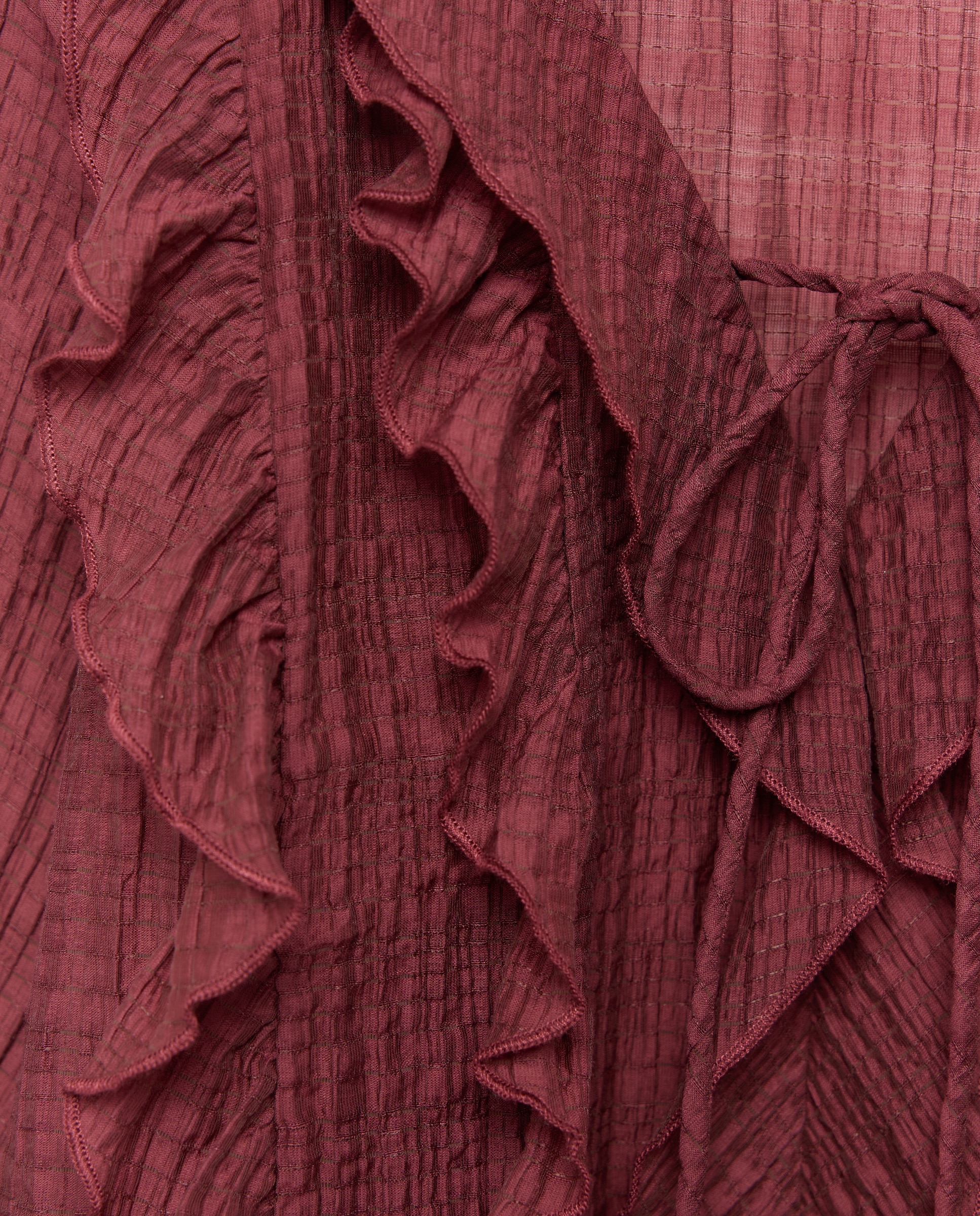 Blusa com folhos Bordeaux-5