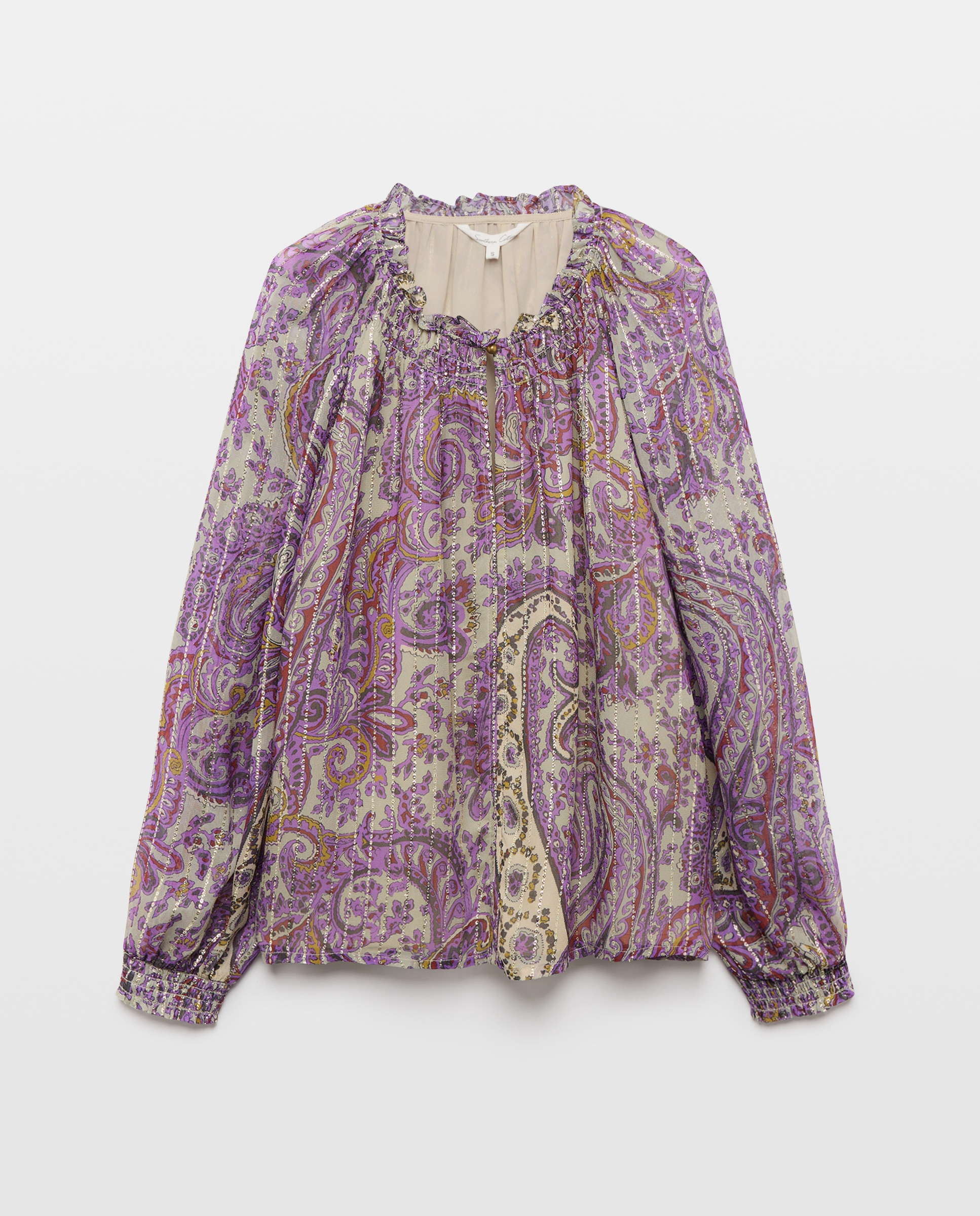 Blusa Georgette Estampada Rosa-5