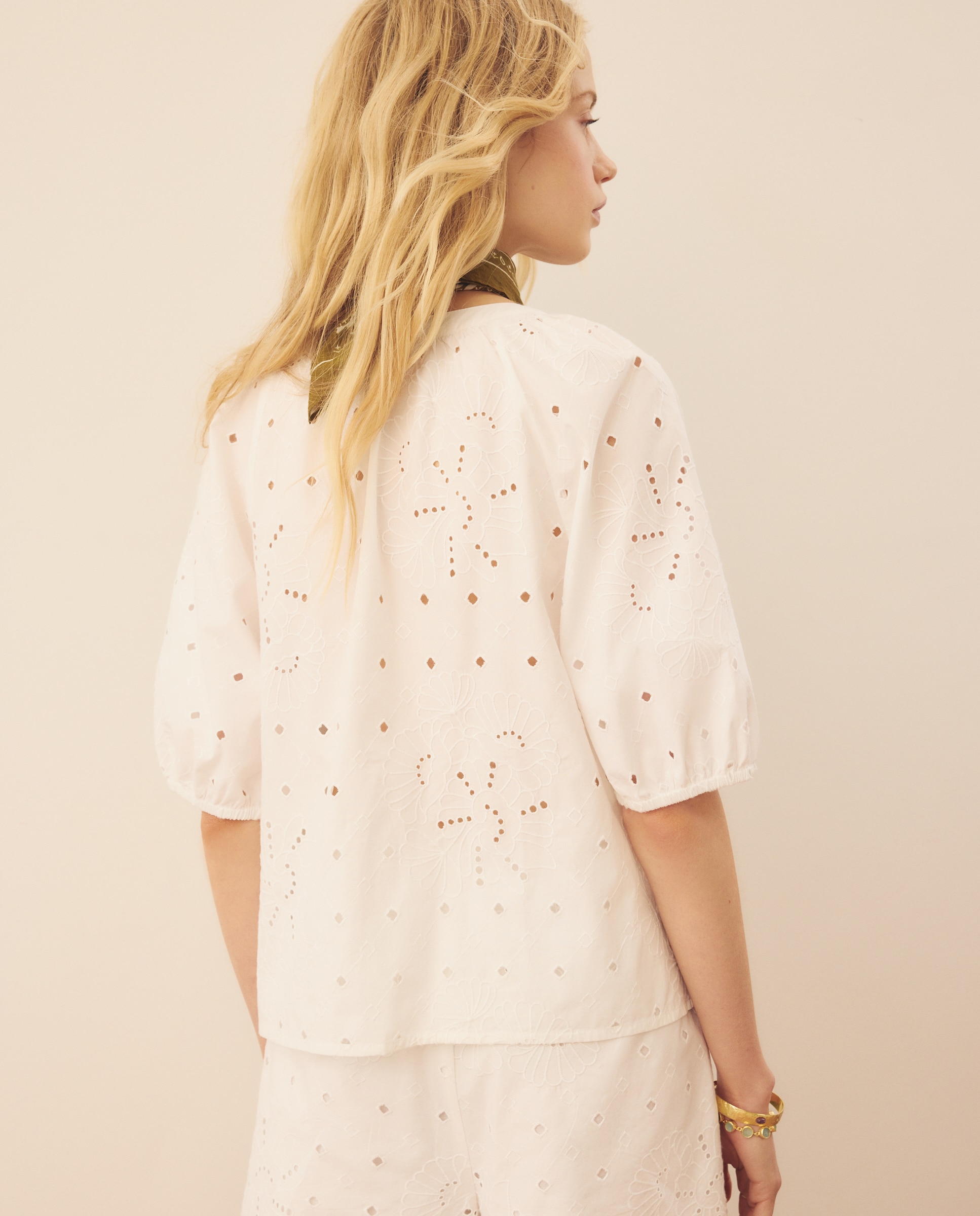 Imagen 3 de Blusa shifly de mujer - Southern Cotton - Blanco Blanco