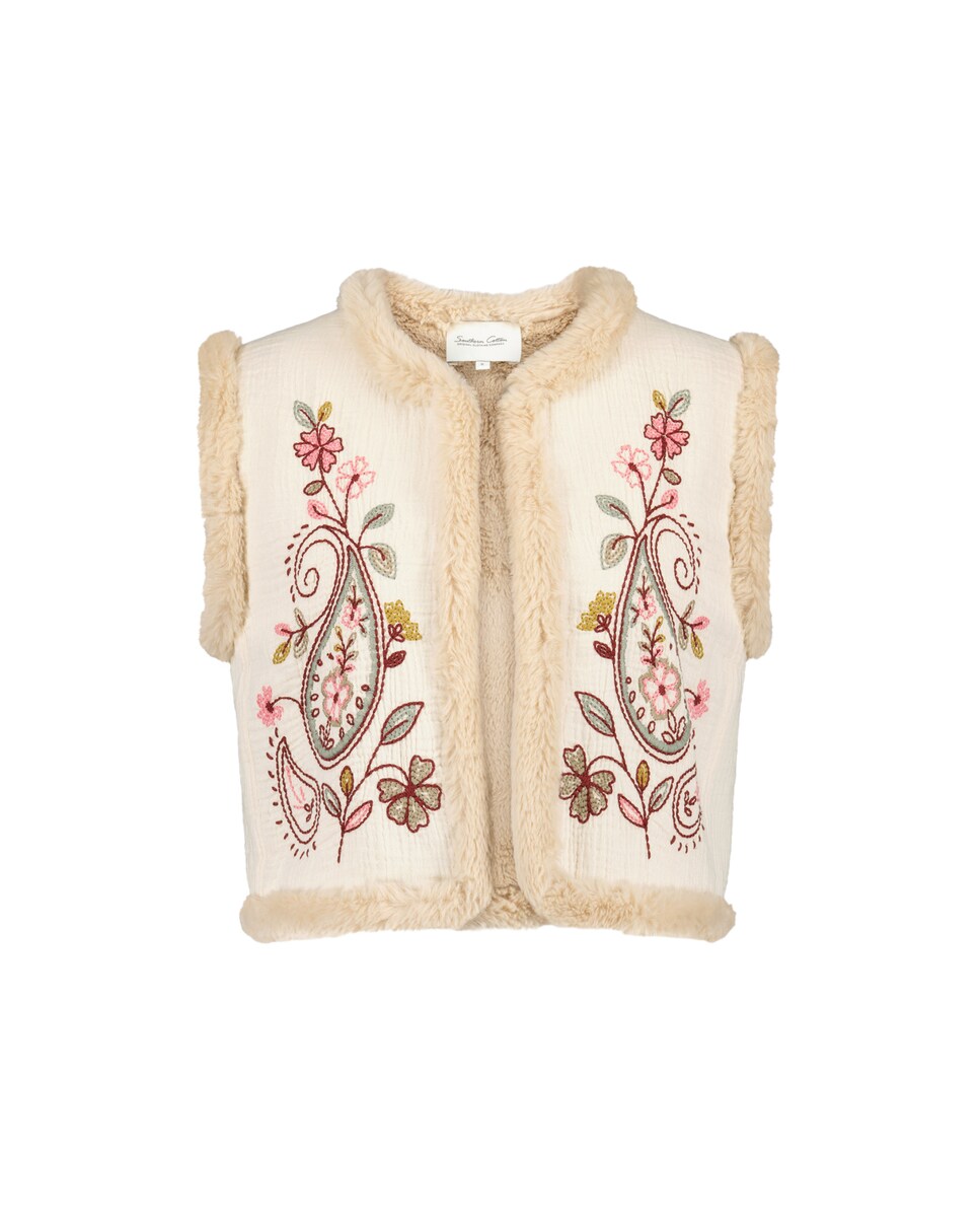 Colete Bordado com Interior de Pelo 5