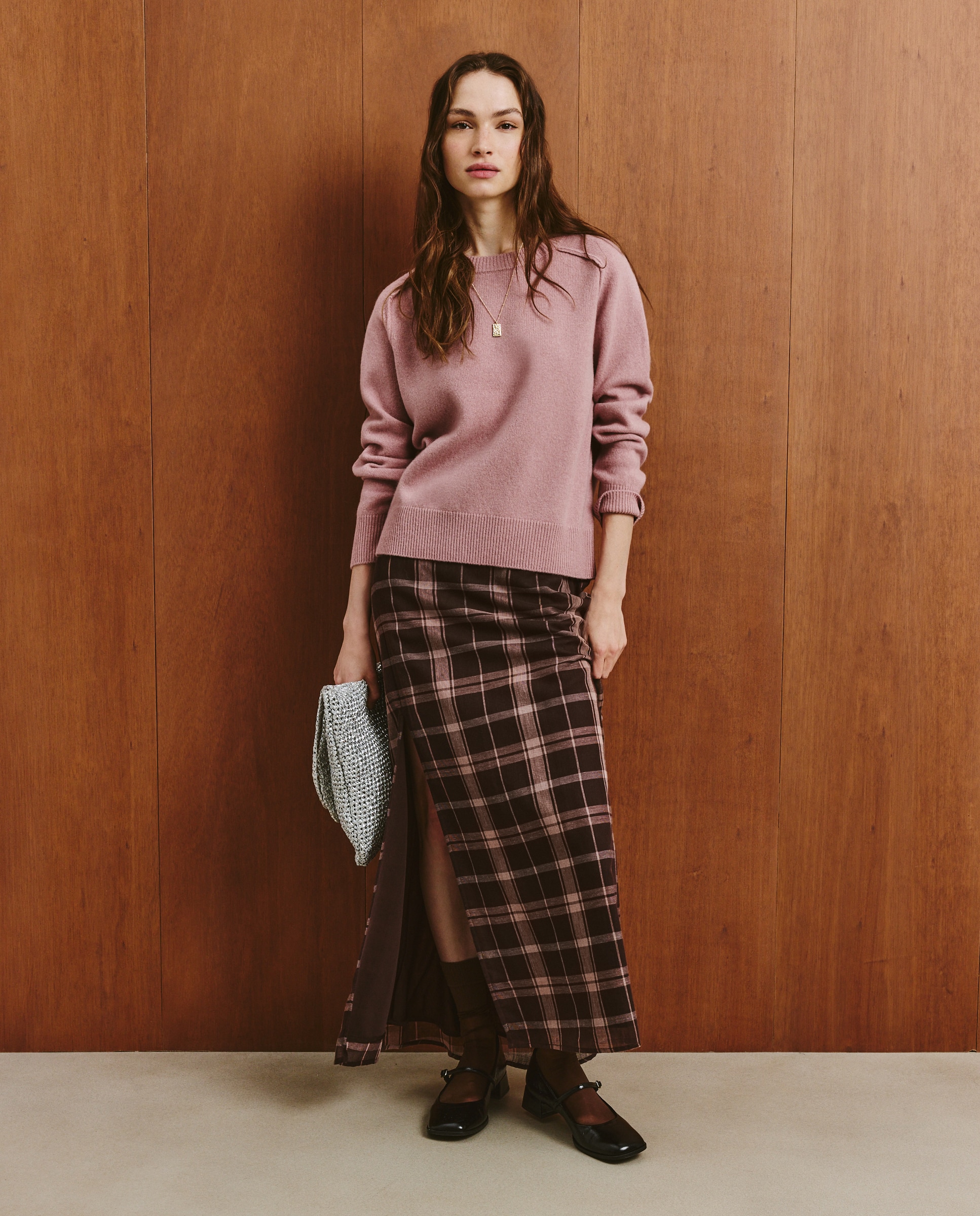 Saia Comprida com Estampado Preto-1