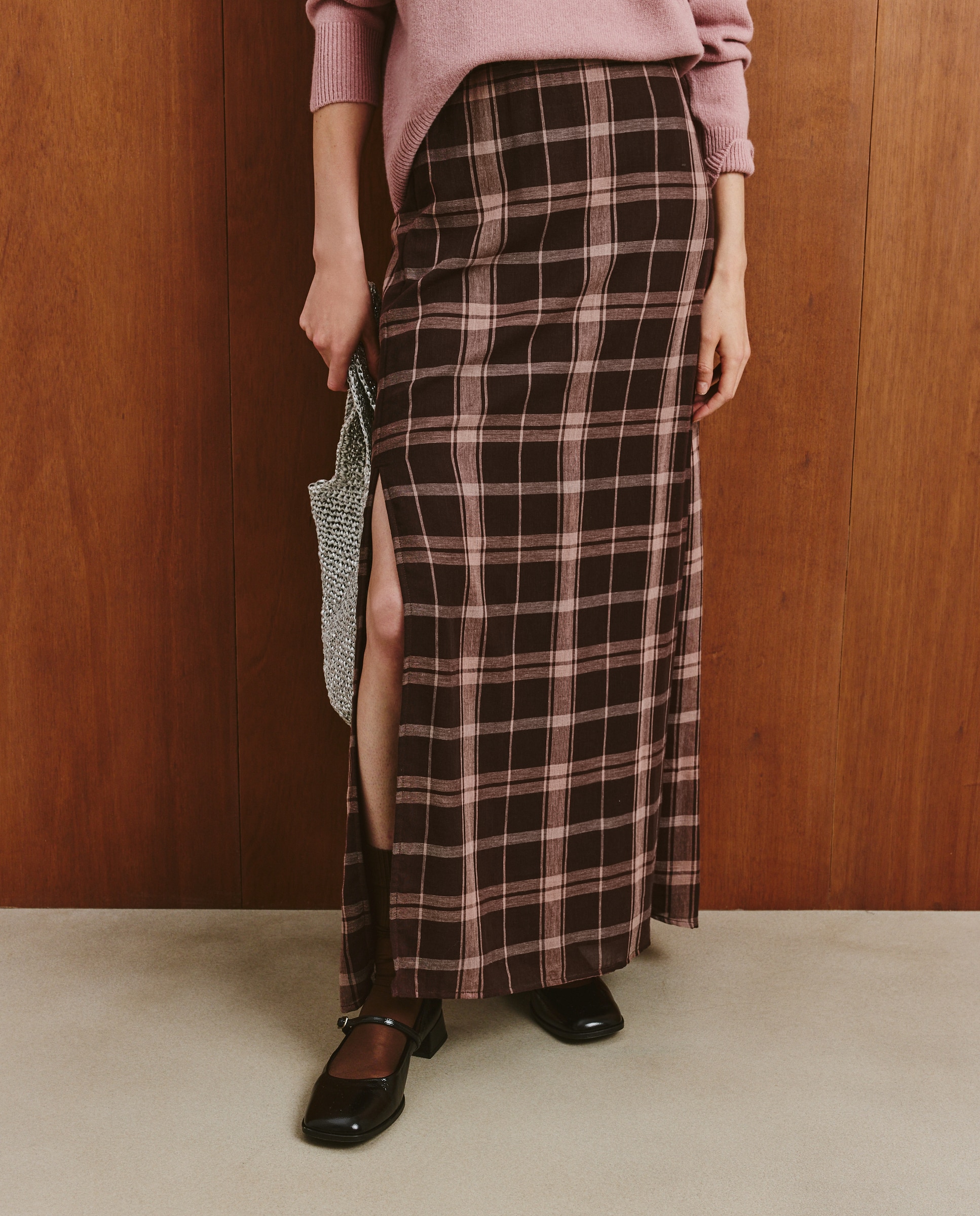 Saia Comprida com Estampado Preto-2