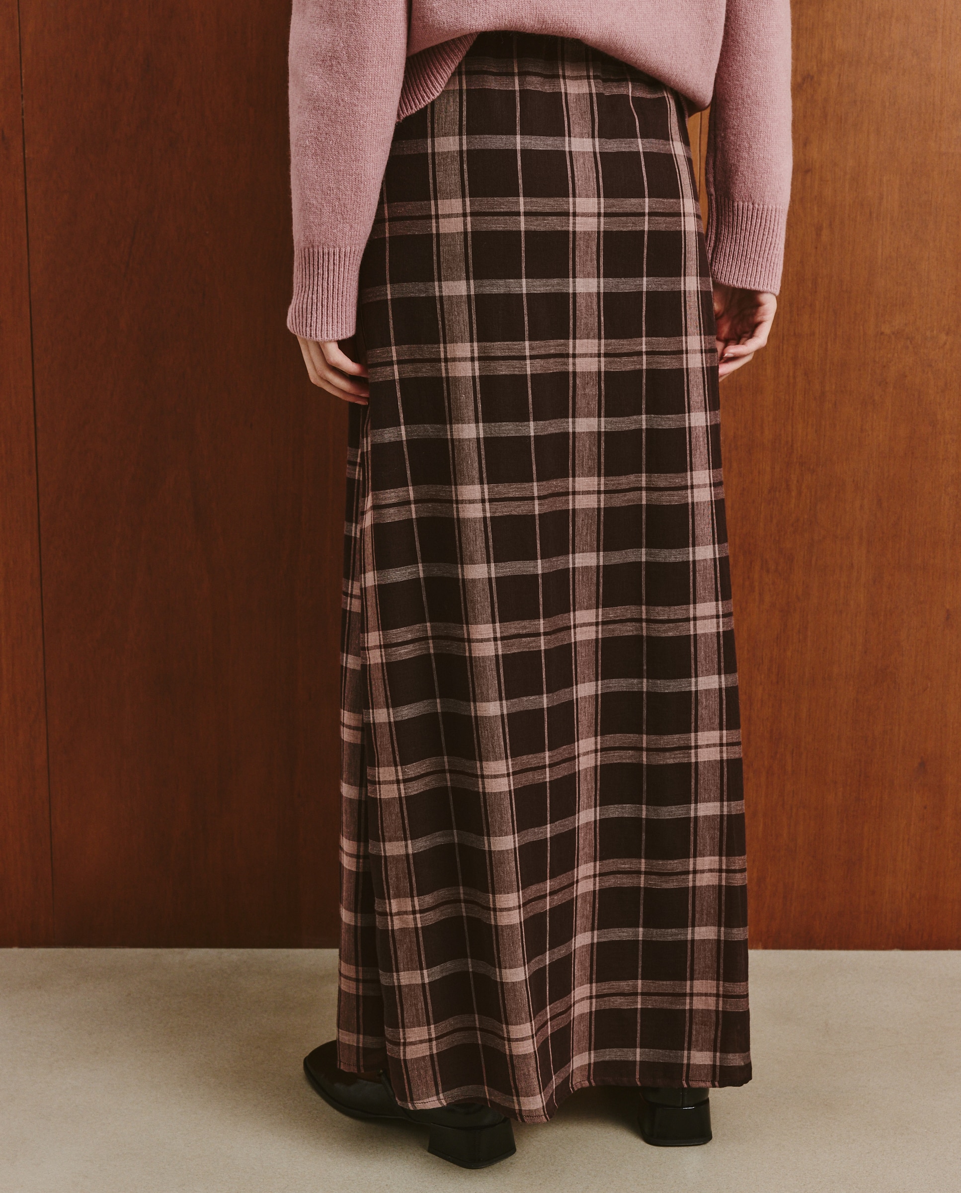 Saia Comprida com Estampado Preto-3