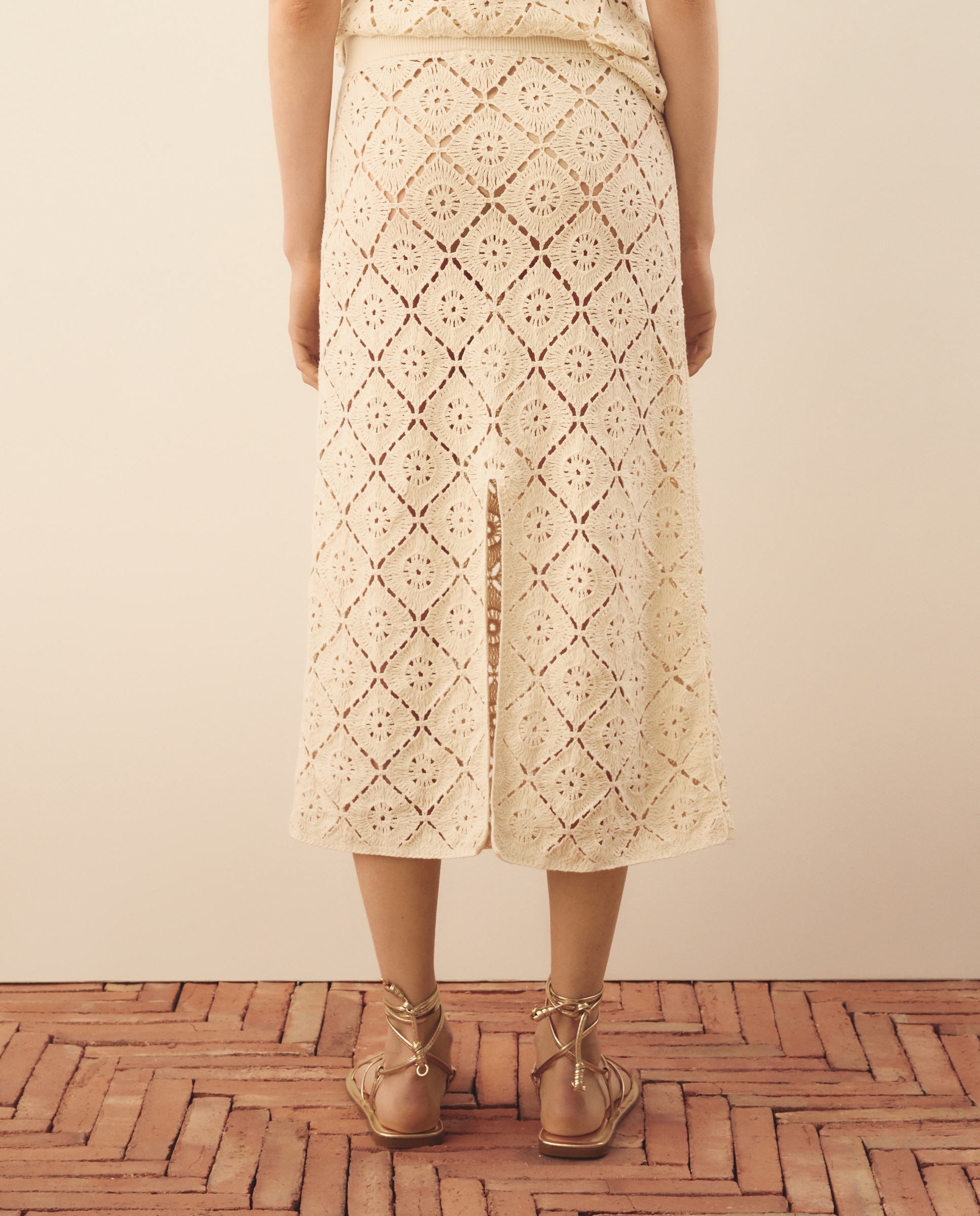 Saia Comprida de Crochet 120 Cru-3