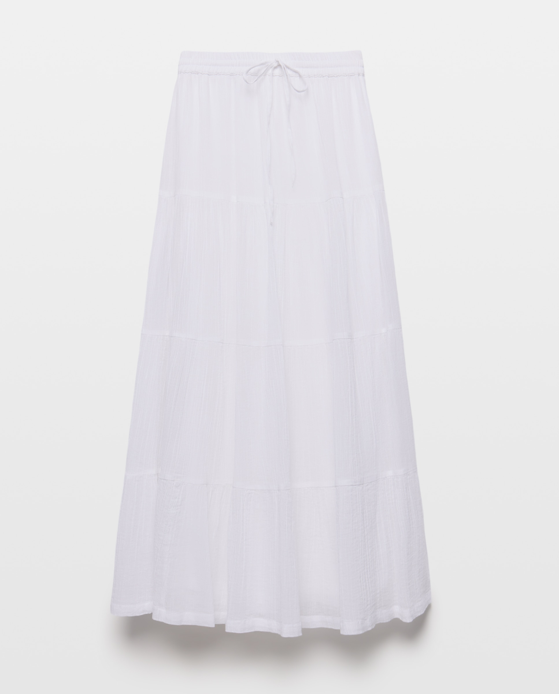 Southern Cotton - Falda lisa con pisos de algodón.