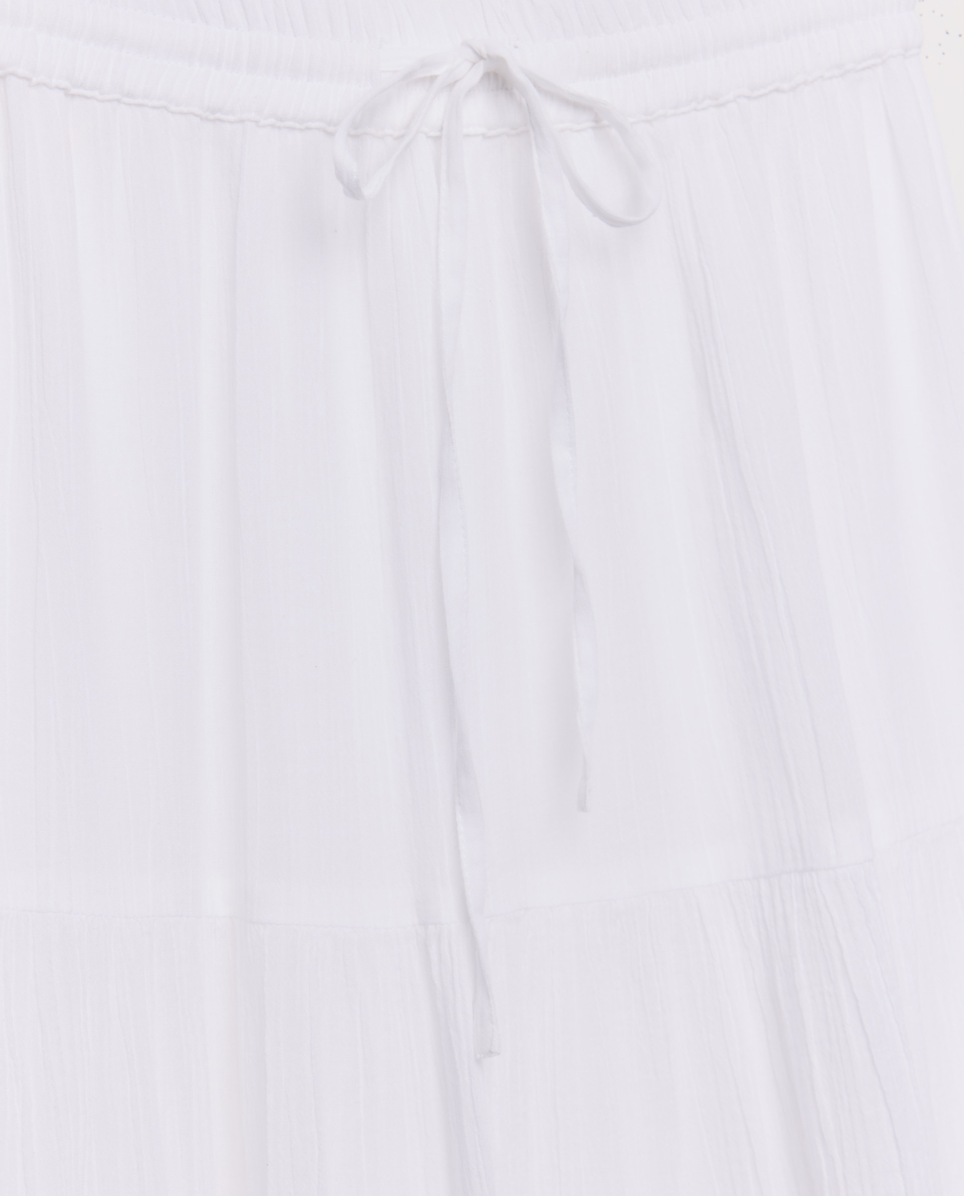 Falda lisa con pisos de algodón - Southern Cotton - Blanco Blanco-5