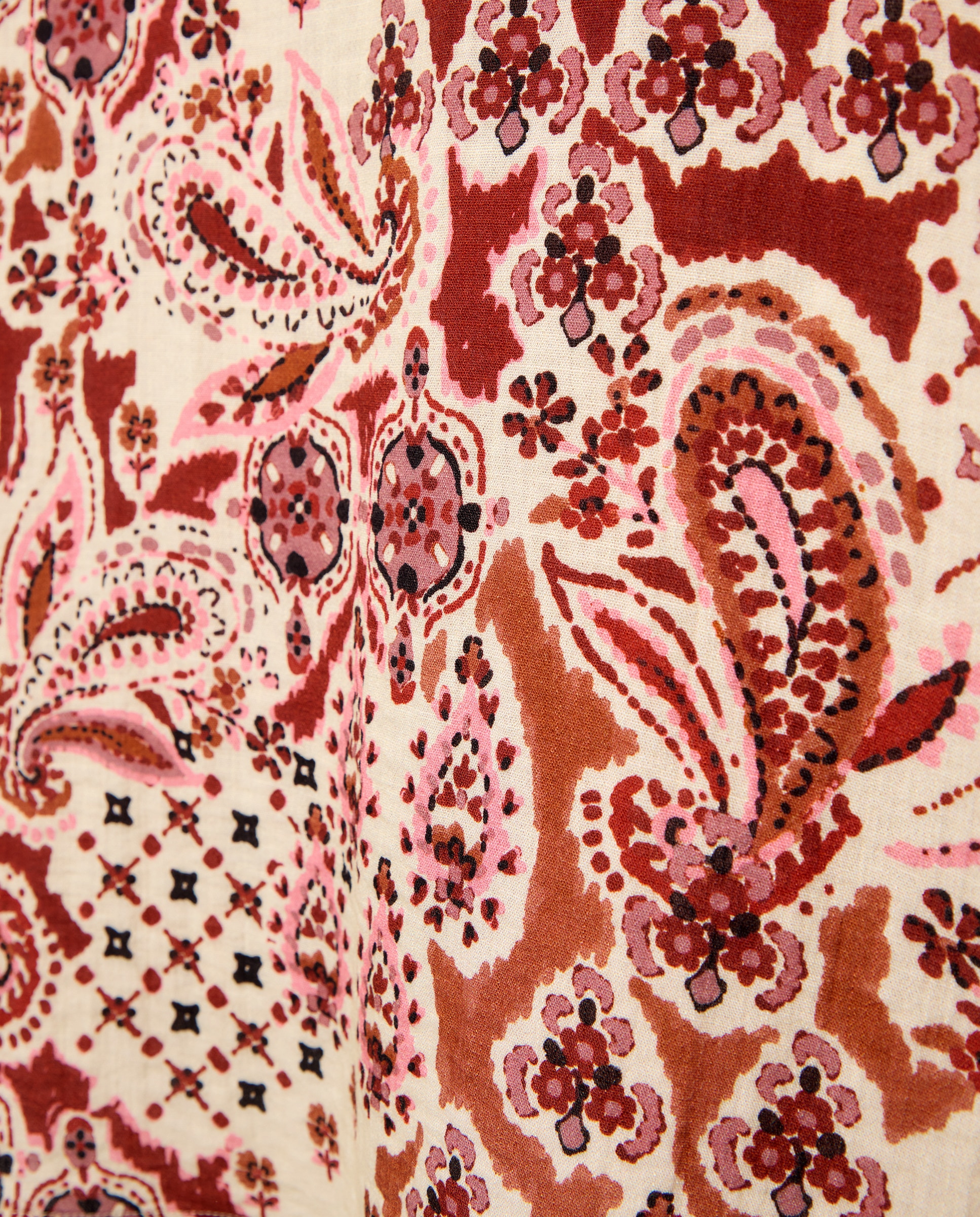 Falda recta estampada - Southern Cotton - Rojo Rojo-5