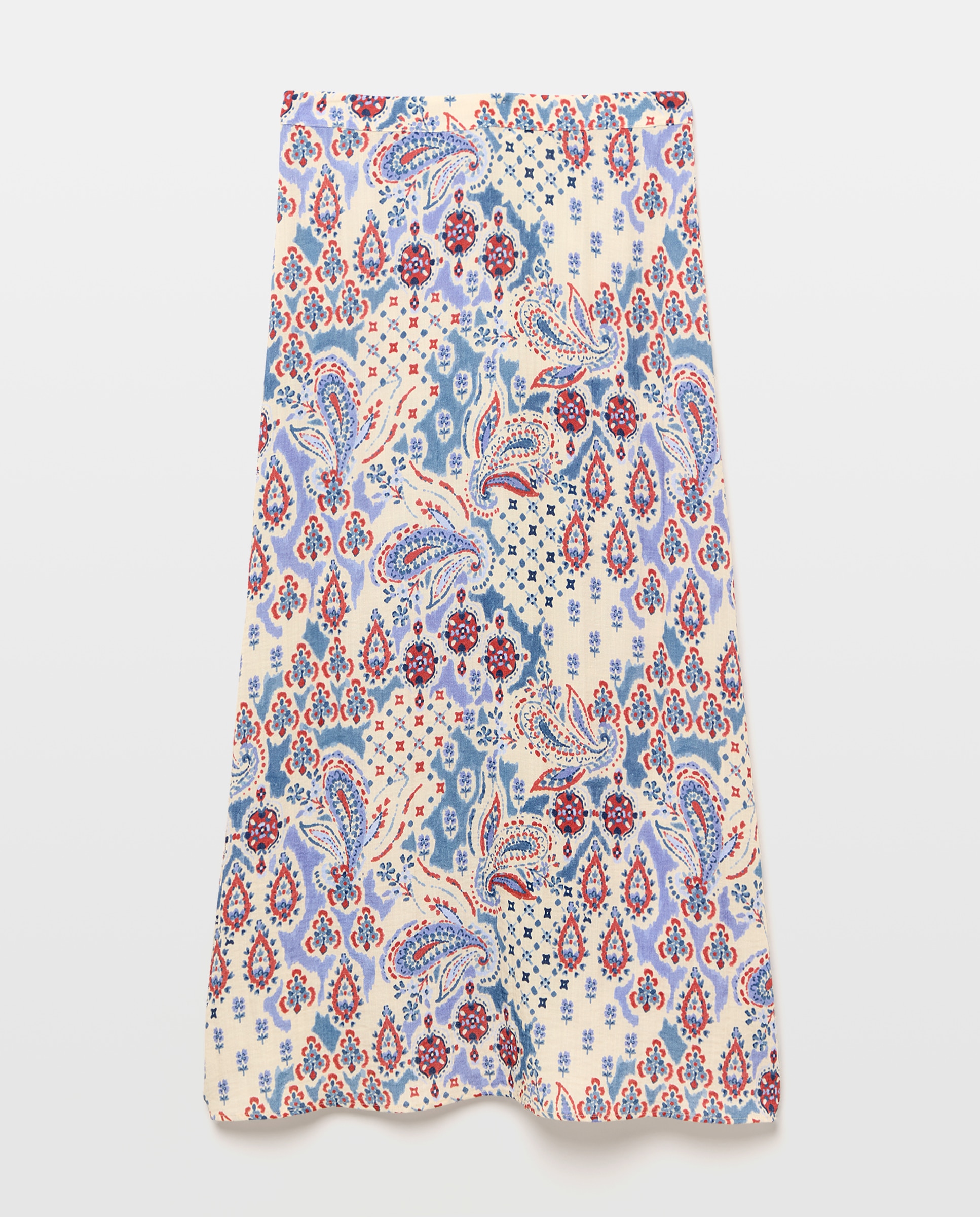 Falda recta estampada - Southern Cotton - Azul Azul-4