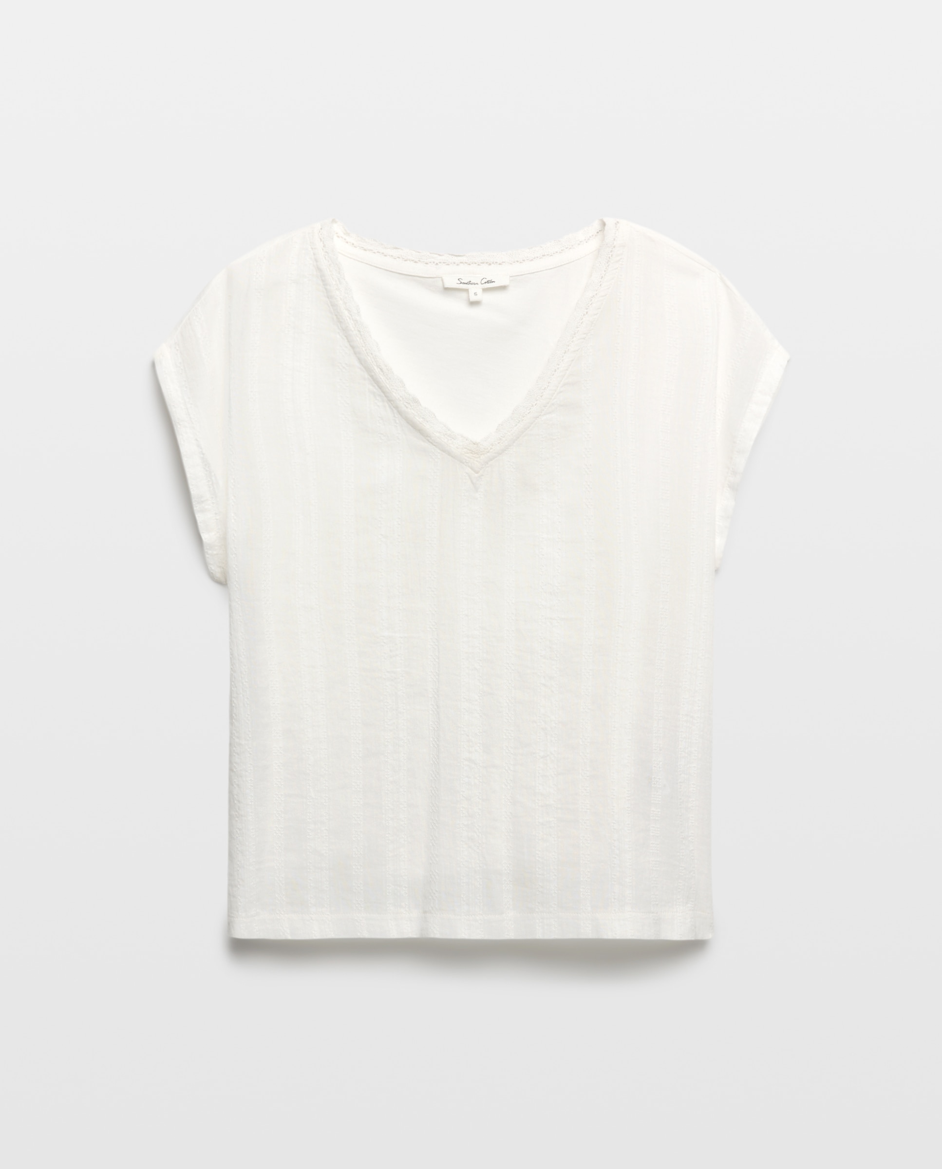 Blusa com Renda no Decote Branco-4