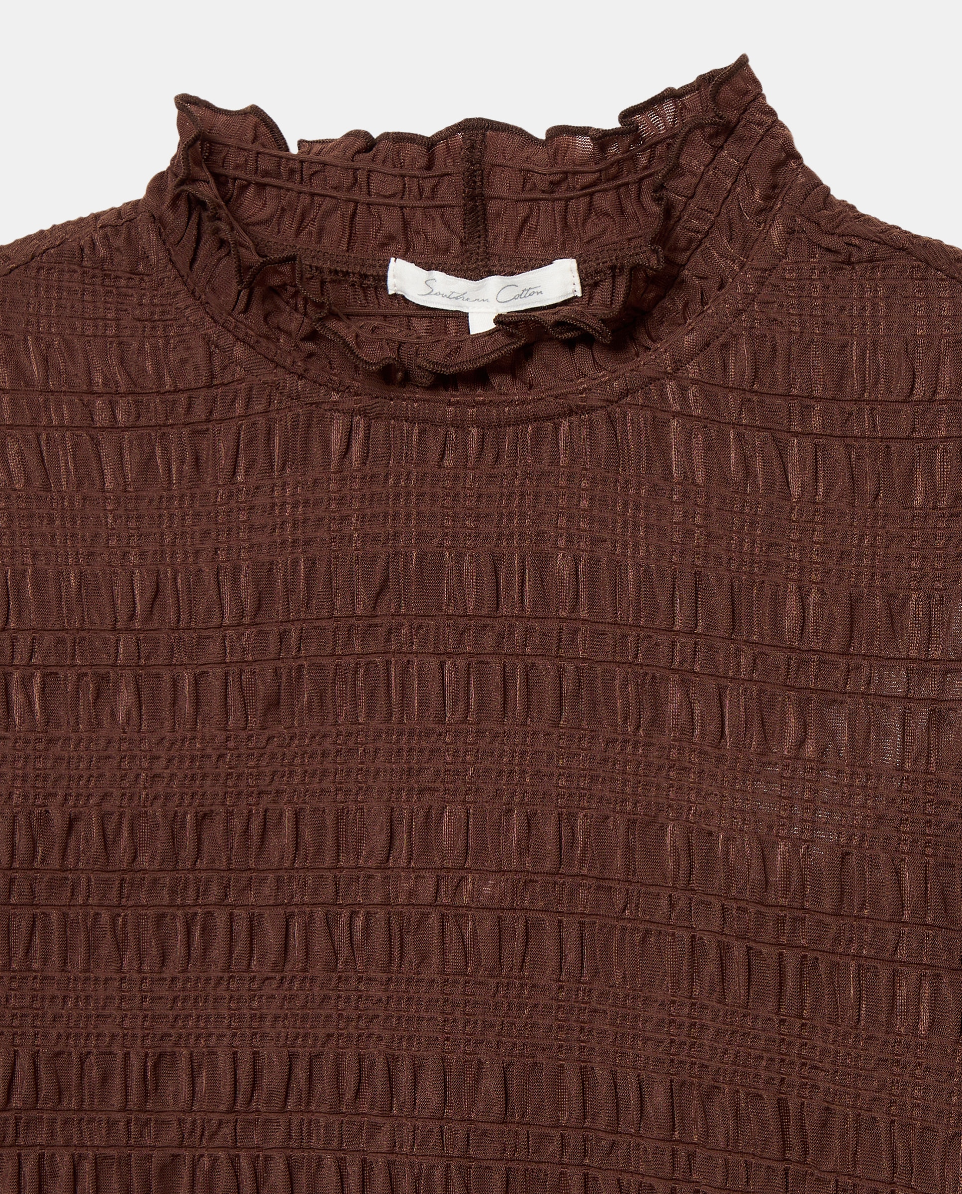 T-shirt Romântica com Elásticos Castanho-6