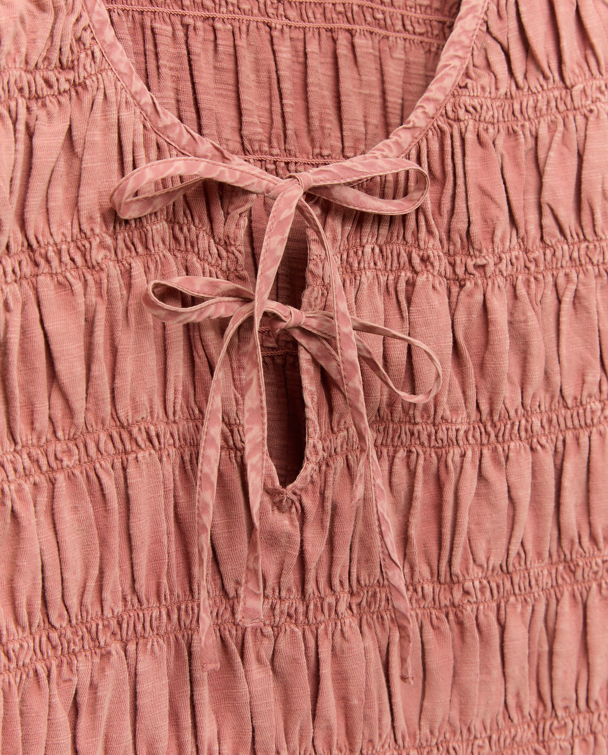 T-shirt com Franzido e Laços 230 Rosa Escuro-6