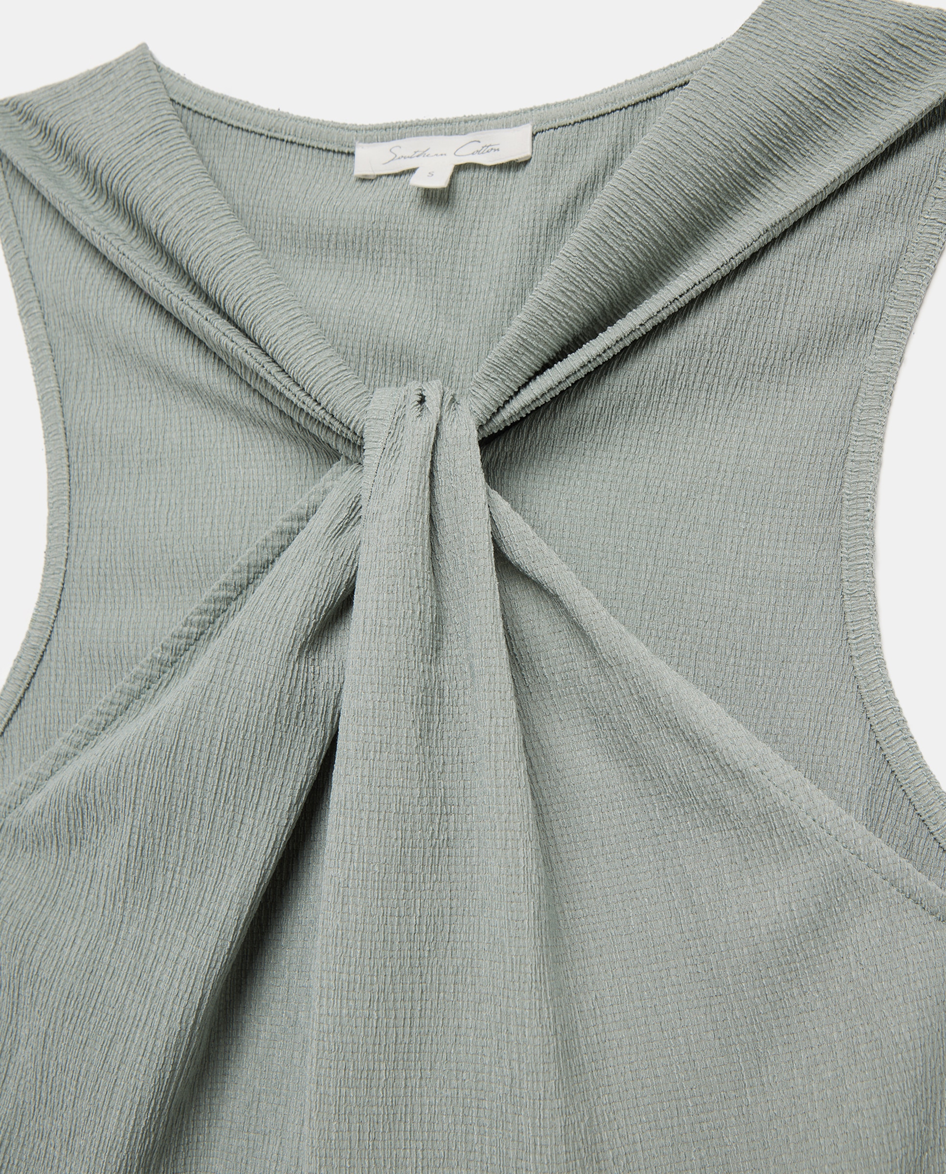 T-shirt com Gola Halter e Malha com Estrutura 530 Verde Escuro-5
