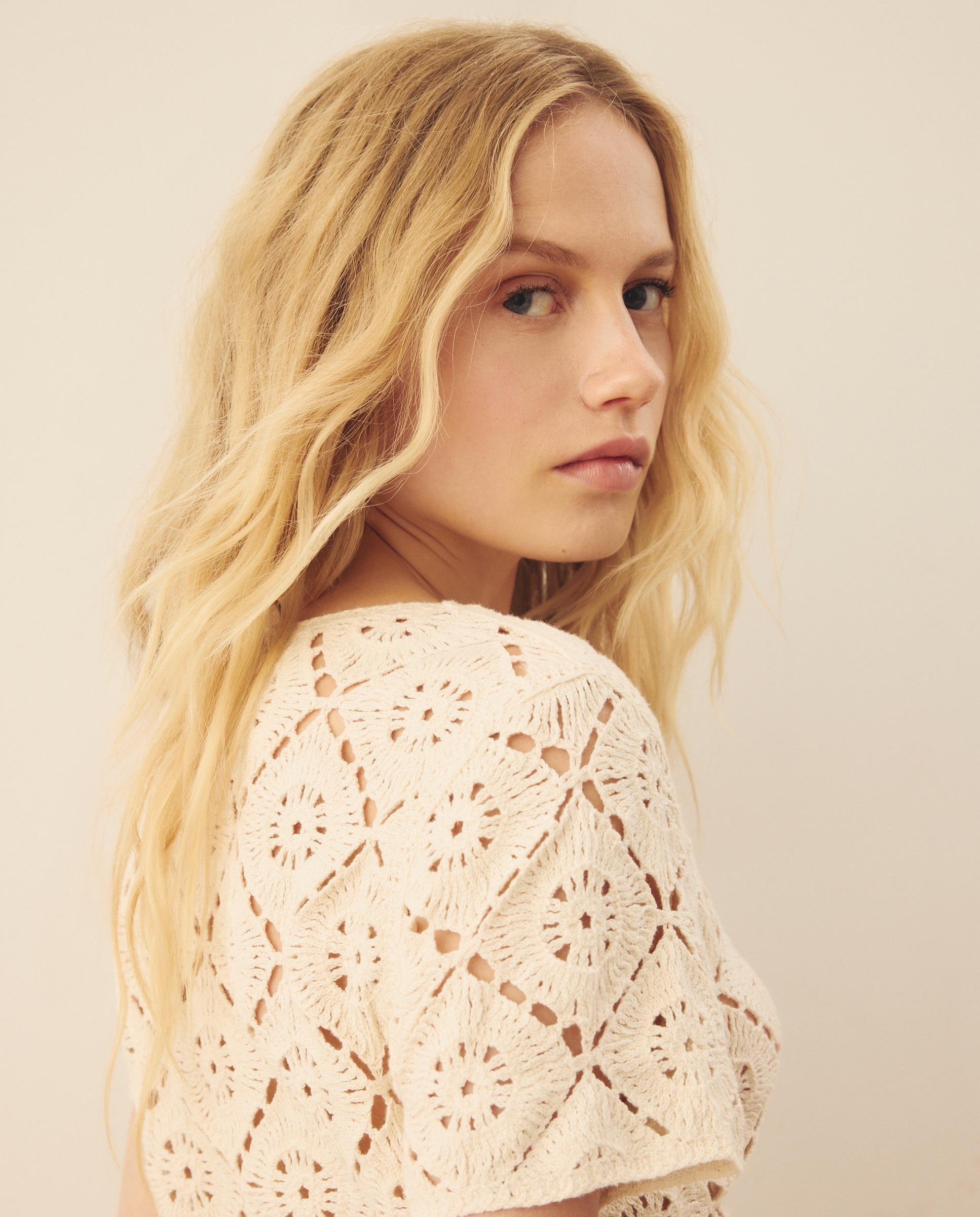Top de Crochet sem Mangas 120 Cru-3