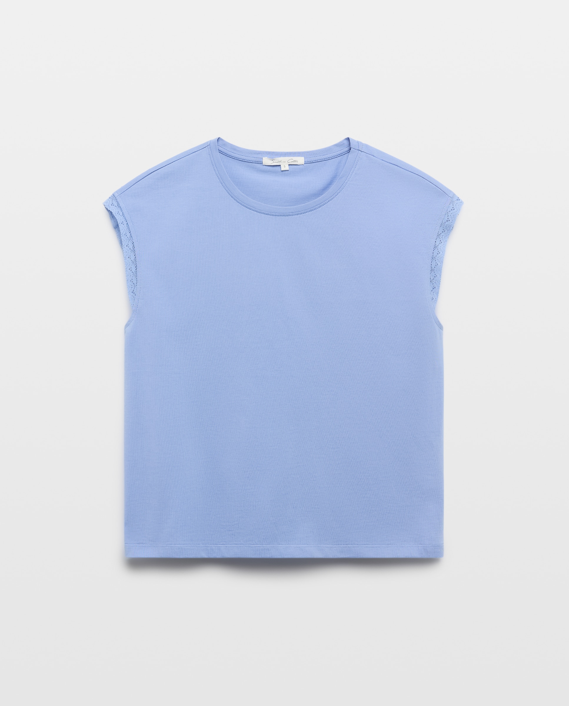Camiseta sin mangas lisa de mujer - Southern Cotton - 400 Azul 400 Azul-4