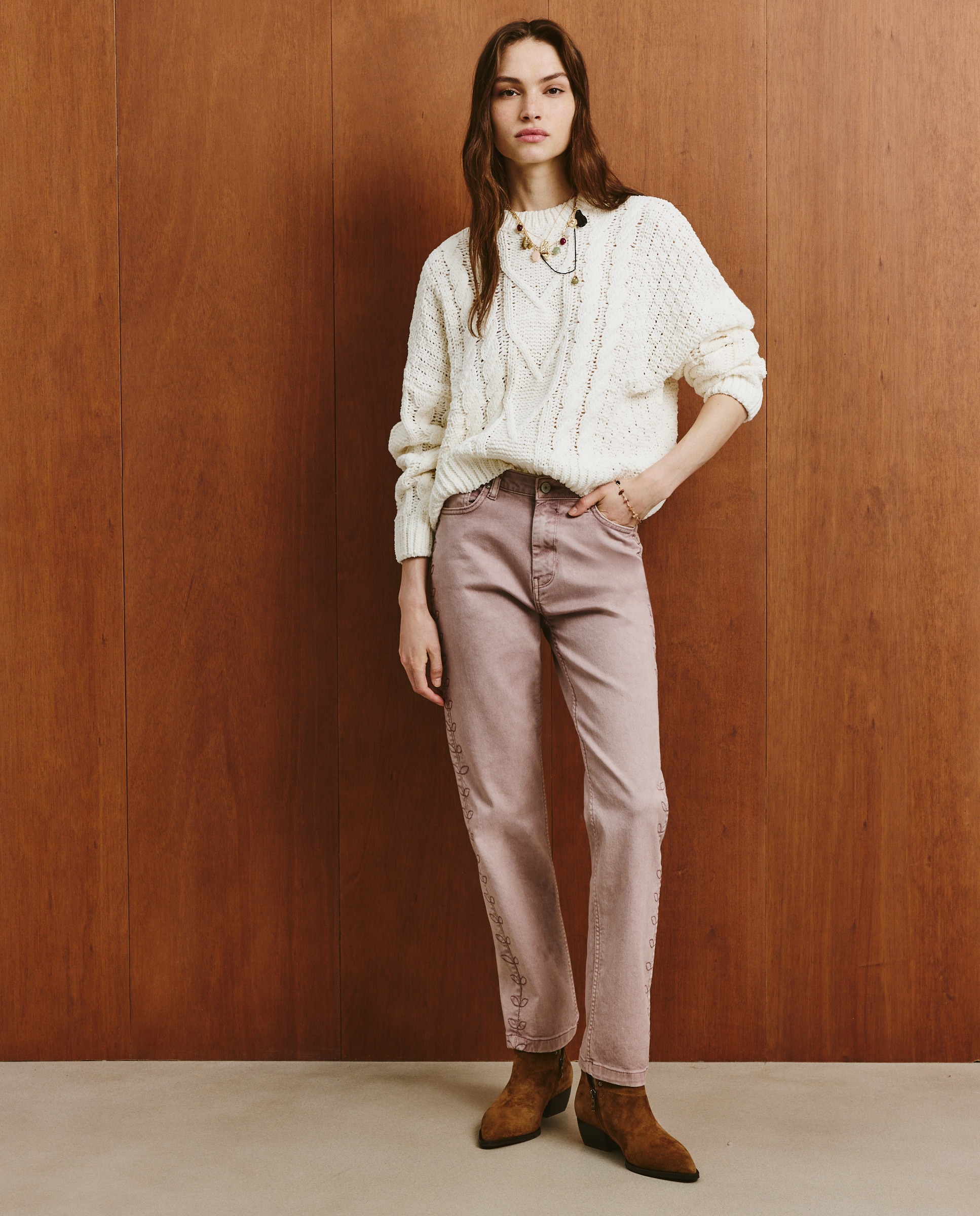 Camisola de malha lisa 120 Cru-2