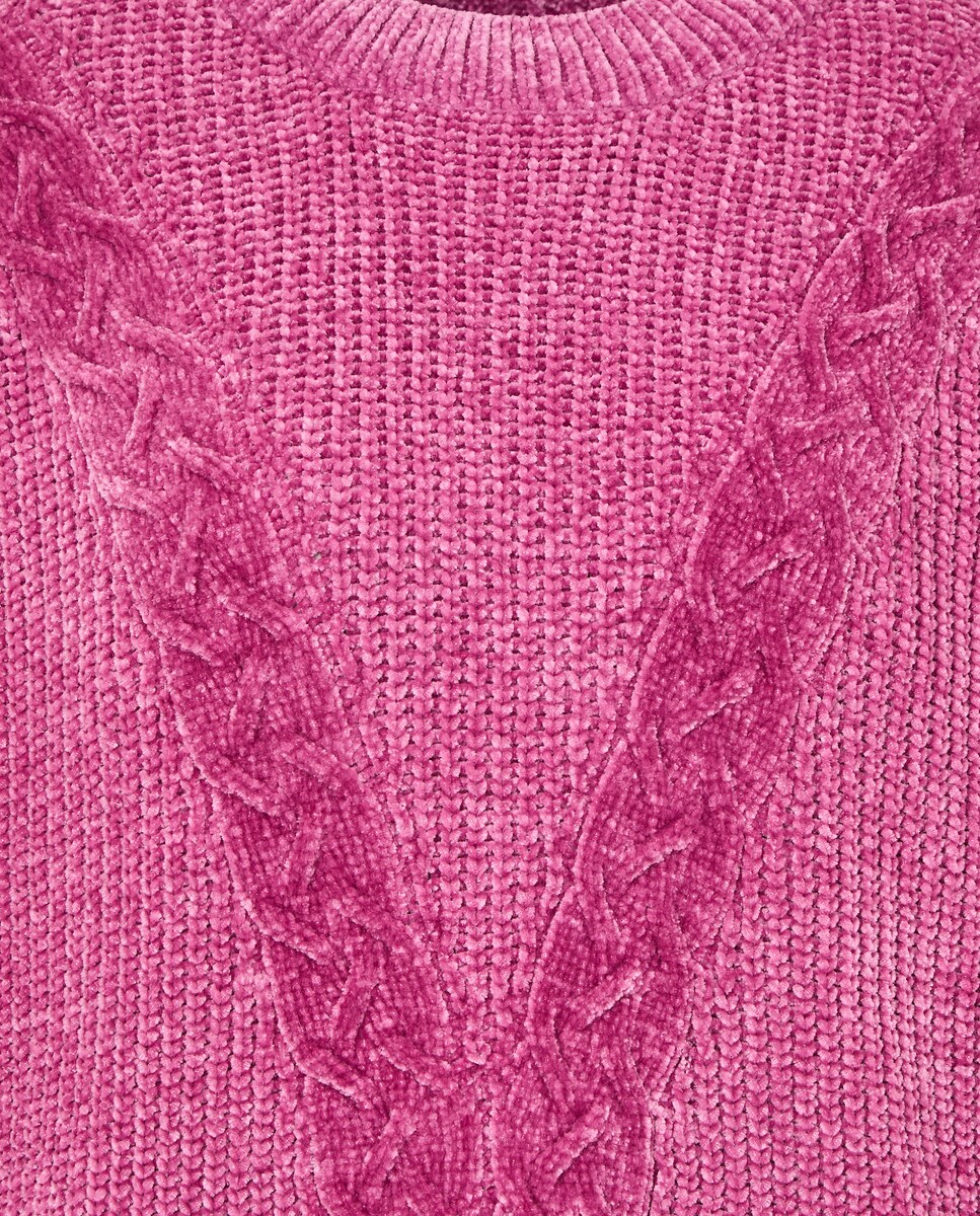 Camisola de Malha de Poliéster Lisa Púrpura-5